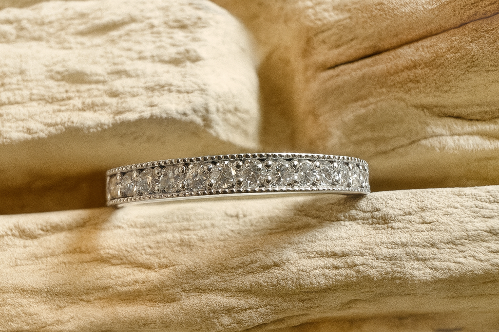 Luxus Diamantenring / Verlobungsring „Memoire“  – 585er Weißgold - Nr. 58 (18)