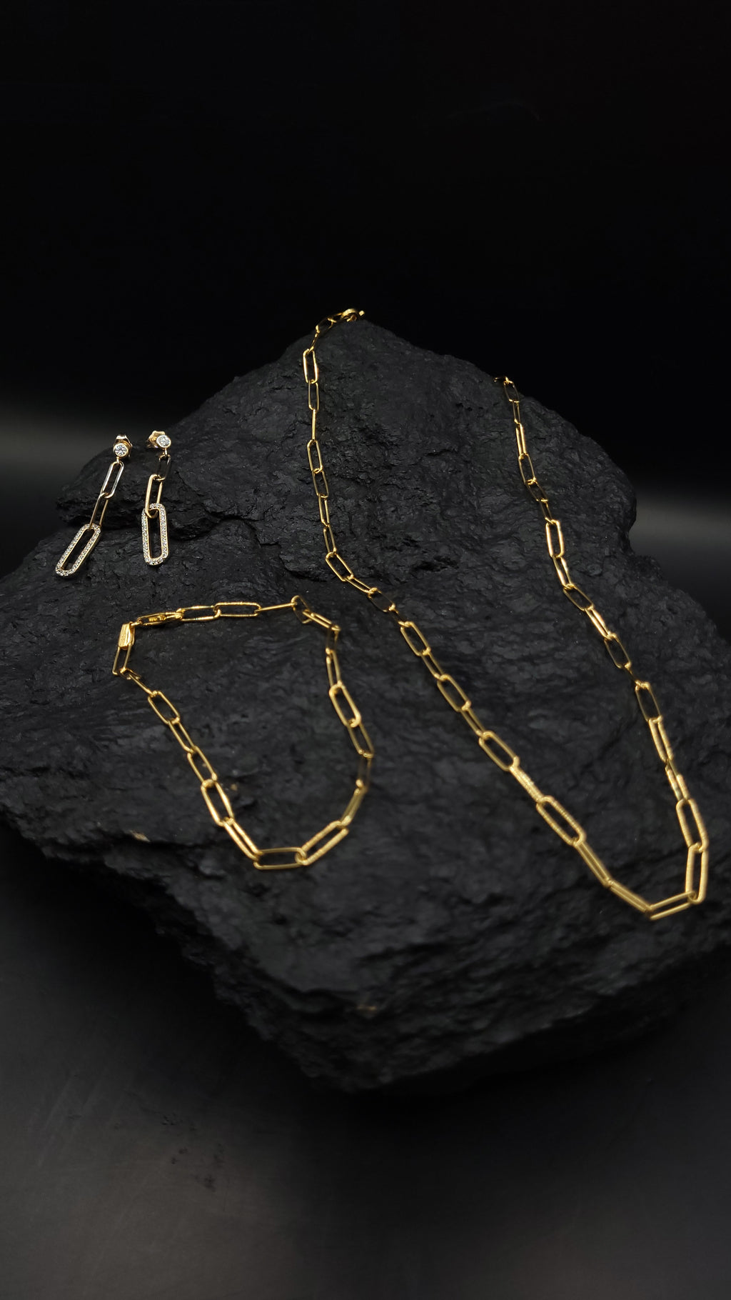 Edles Großglieder-Set "zeitlose Eleganz" 925 Sterling Silber inkl. Vergoldung - unisex