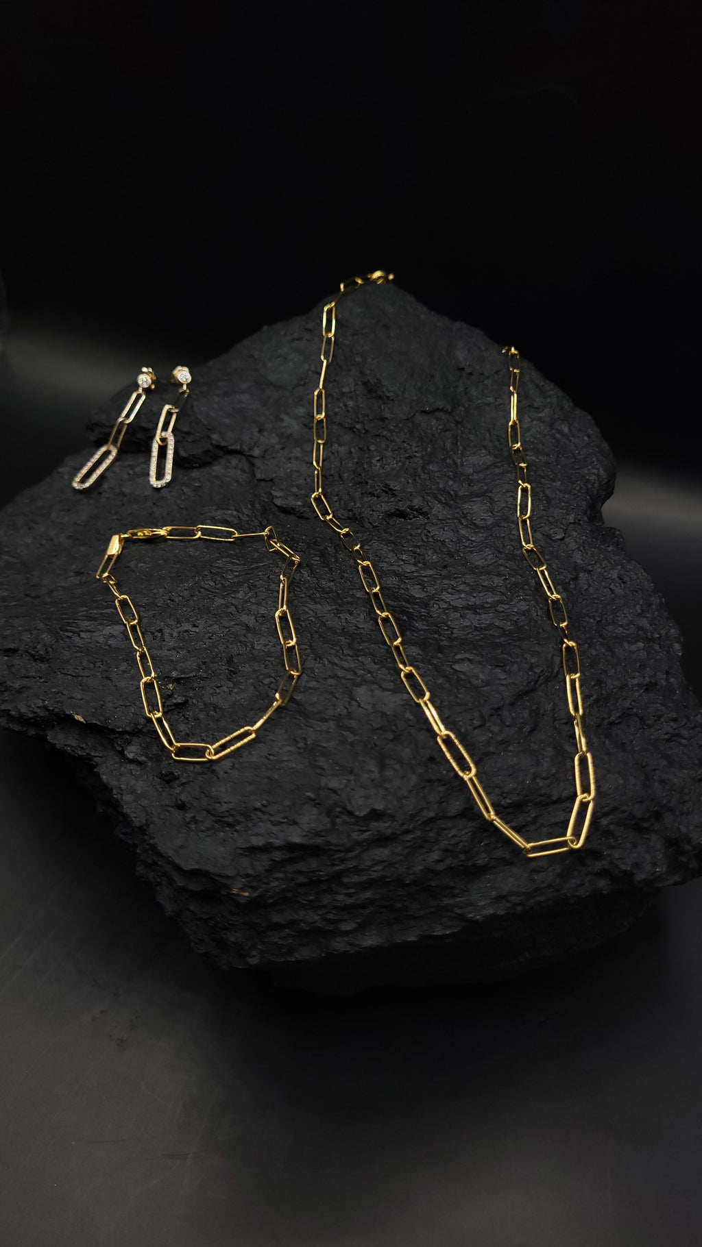 Edles Großglieder-Set "zeitlose Eleganz" 925 Sterling Silber inkl. Vergoldung - unisex