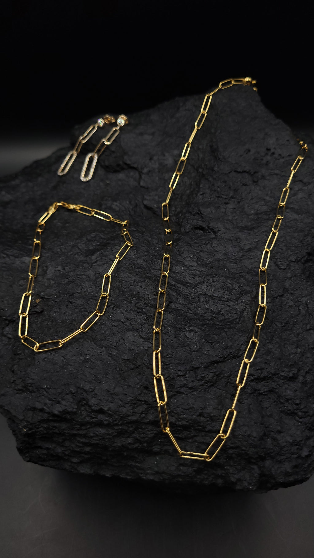 Edles Großglieder-Set "zeitlose Eleganz" 925 Sterling Silber inkl. Vergoldung - unisex