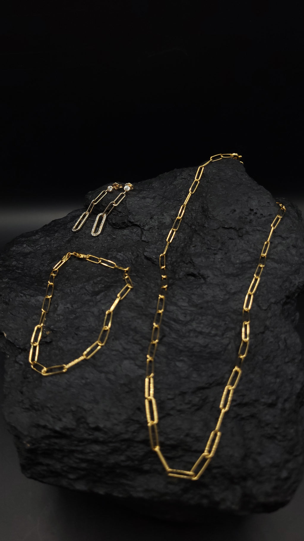 Edles Großglieder-Set "zeitlose Eleganz" 925 Sterling Silber inkl. Vergoldung - unisex