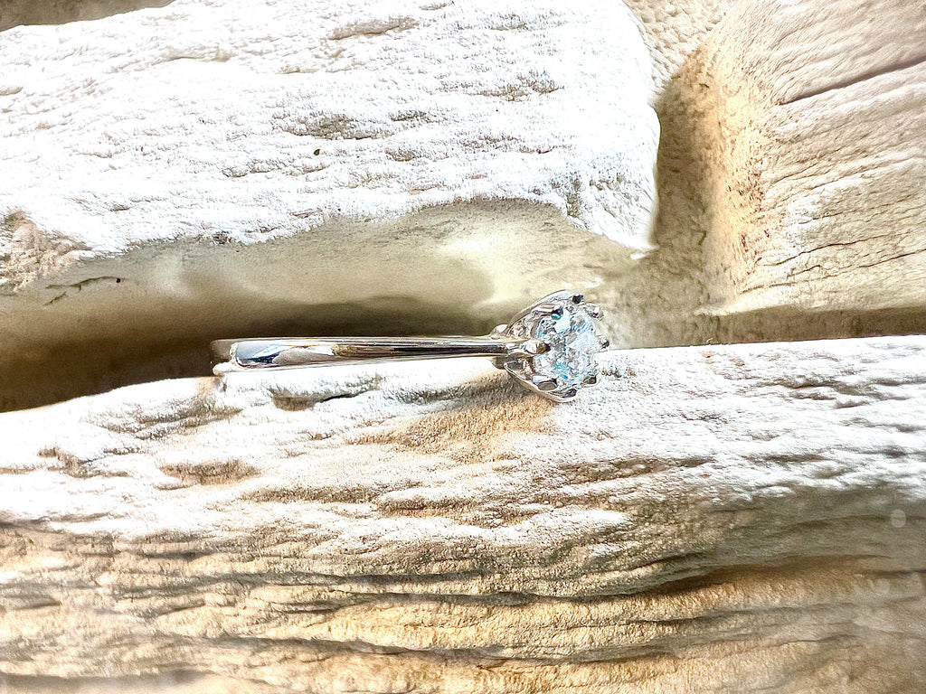 Luxus Diamondring / Verlobungsring „Classic“  – 585er Weißgold - Nr. 53 (13)