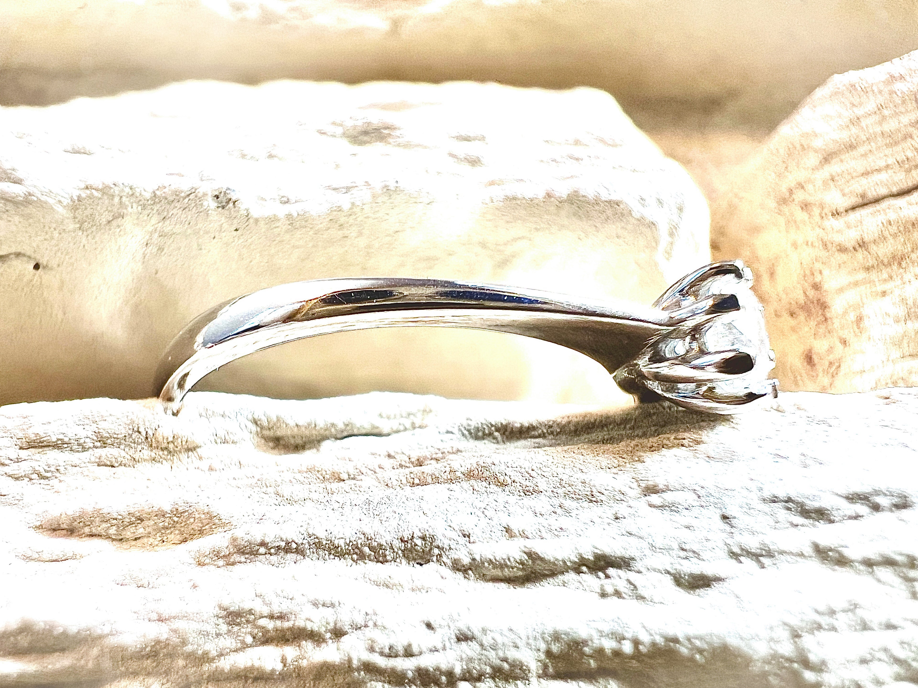 Luxus Diamondring / Verlobungsring „Classic“  – 585er Weißgold - Nr. 53 (13)