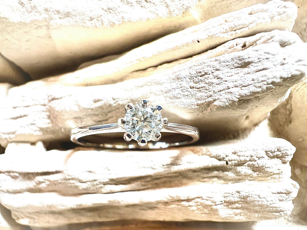 Luxus Diamondring / Verlobungsring „Classic“  – 585er Weißgold - Nr. 53 (13)