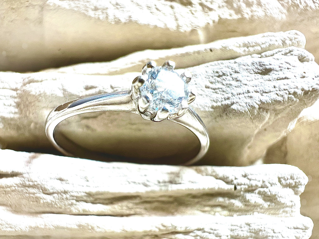 Luxus Diamondring / Verlobungsring „Classic“  – 585er Weißgold - Nr. 53 (13)