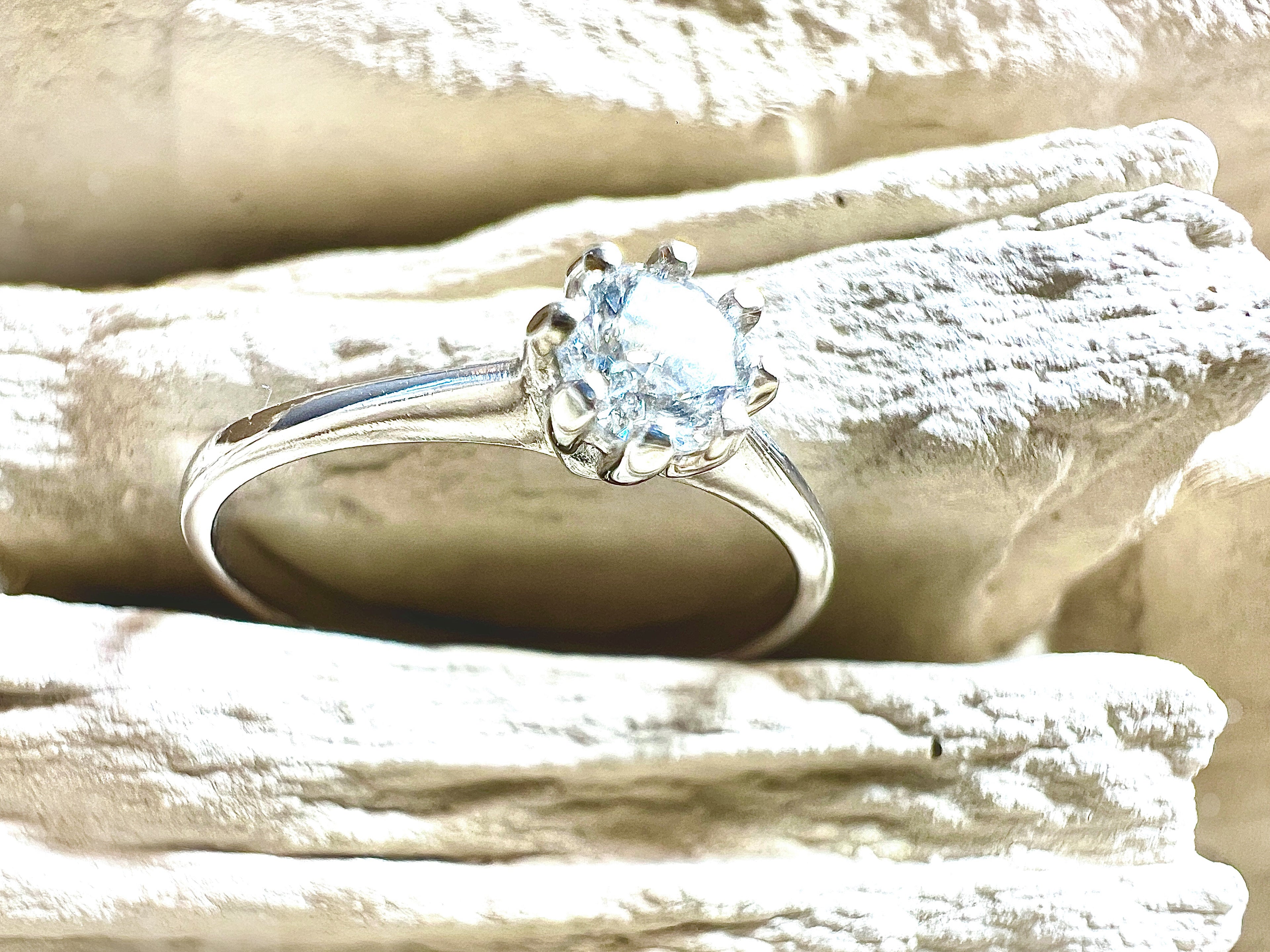 Luxus Diamondring / Verlobungsring „Classic“  – 585er Weißgold - Nr. 53 (13)