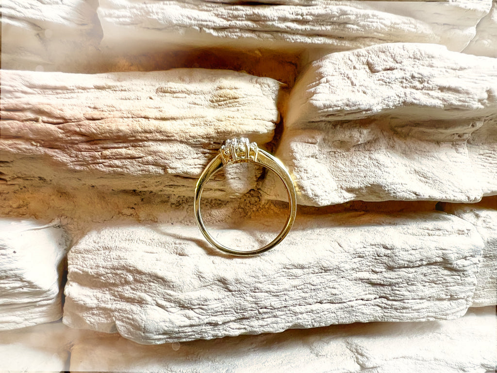 Luxus Diamondring / Verlobungsring „Flower-Power“  – 585er Gold - Nr. 53 (13)