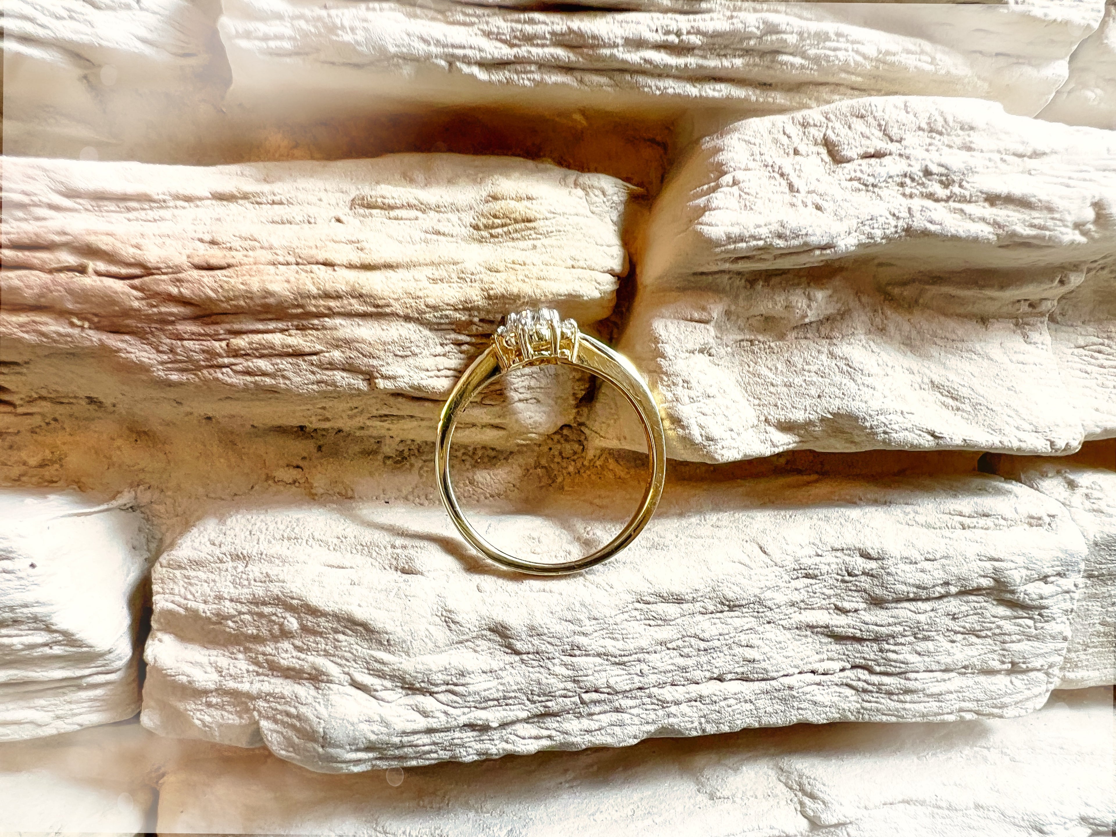 Luxus Diamondring / Verlobungsring „Flower-Power“  – 585er Gold - Nr. 53 (13)