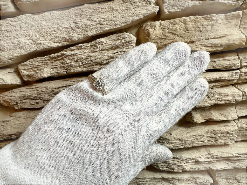 Luxus Diamondring / Verlobungsring „Vintage-Eleganz“  – 585er Gold - Nr. 55-56 (15-16)