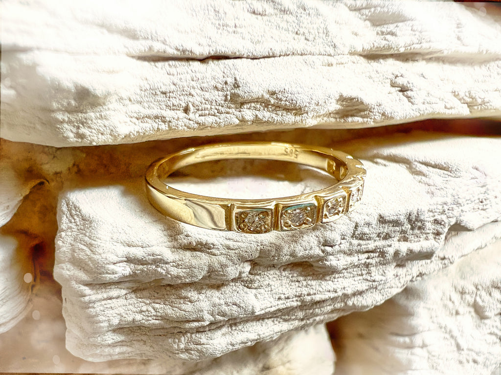 Luxus Diamondring / Verlobungsring „Memoire-Ring“  – 585er Gold - Nr. 54 (14)