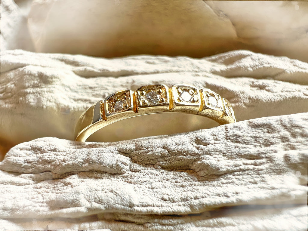 Luxus Diamondring / Verlobungsring „Memoire-Ring“  – 585er Gold - Nr. 54 (14)