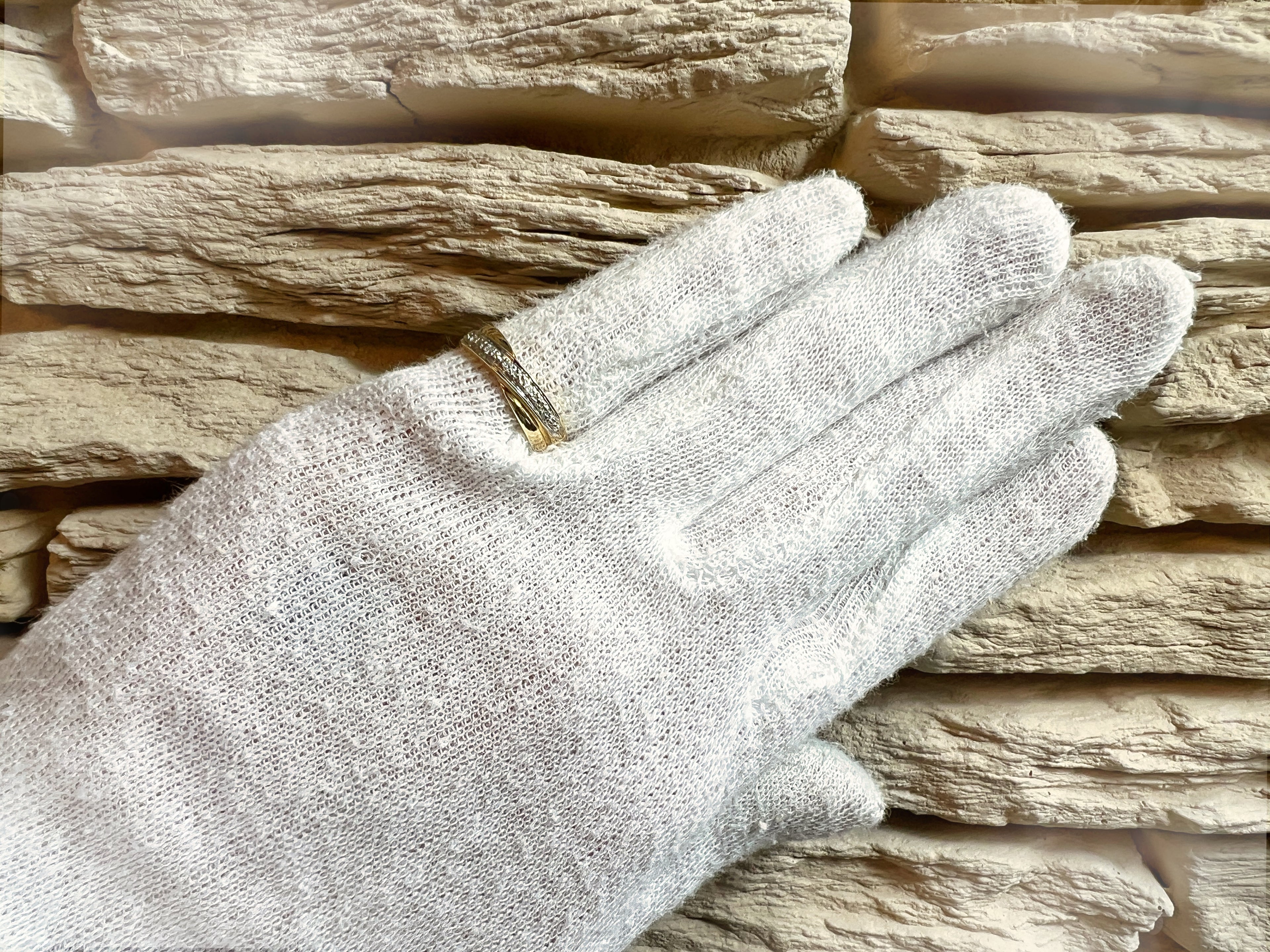 Luxus Diamondring / Verlobungsring „Saturn“  – 585er Gold - Nr. 52-53 (12-13)