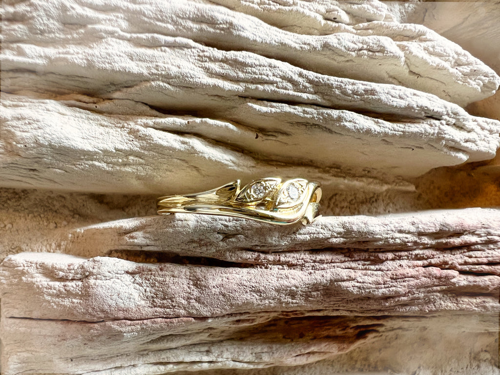 Luxus Diamondring / Verlobungsring „Nature-Soul“  – 585er Gold - Nr. 59 (19)
