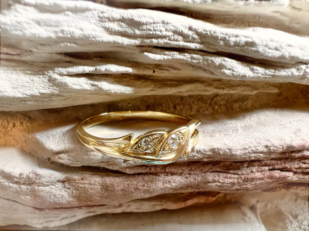 Luxus Diamondring / Verlobungsring „Nature-Soul“  – 585er Gold - Nr. 59 (19)