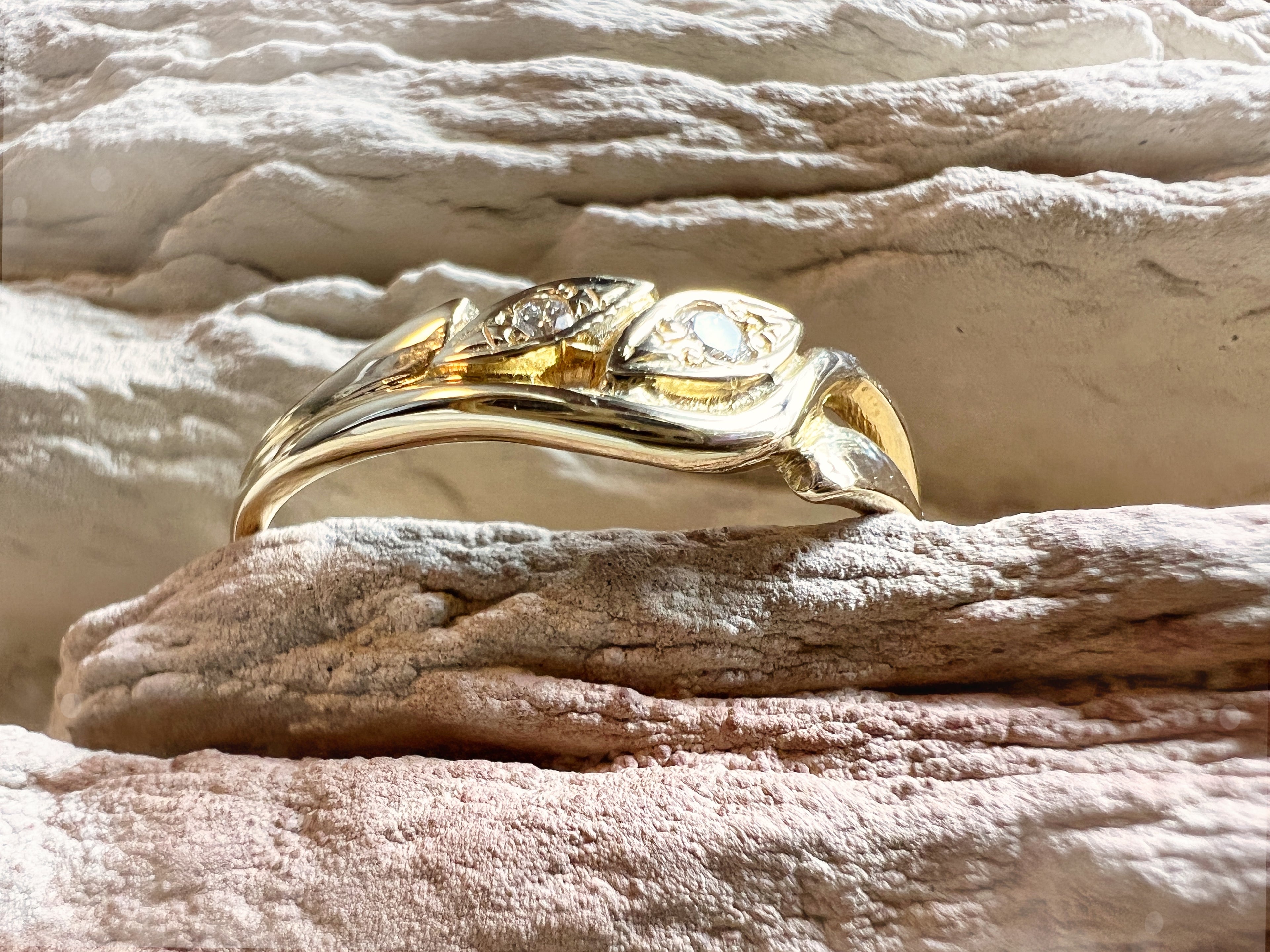 Luxus Diamondring / Verlobungsring „Nature-Soul“  – 585er Gold - Nr. 59 (19)