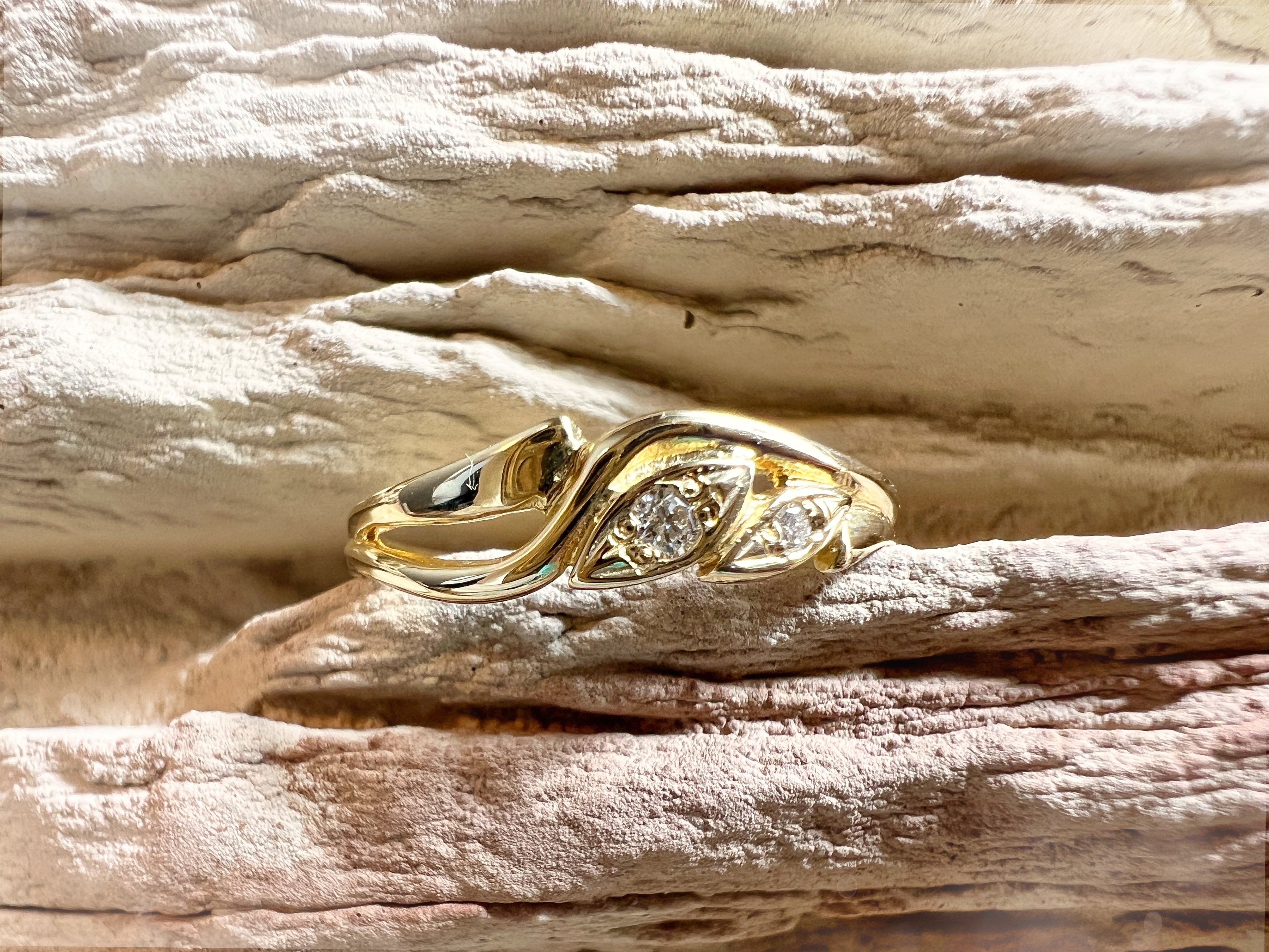 Luxus Diamondring / Verlobungsring „Nature-Soul“  – 585er Gold - Nr. 59 (19)