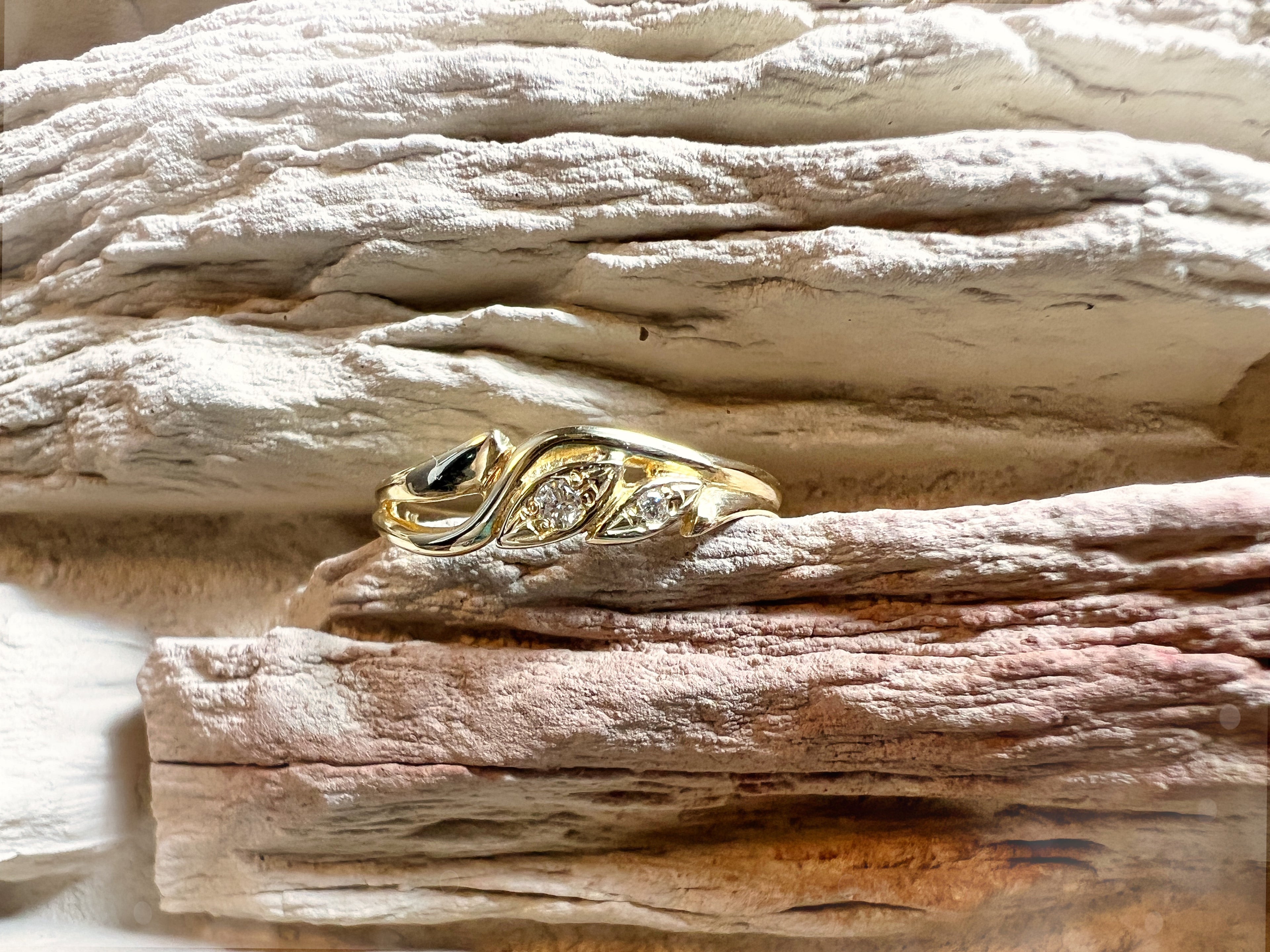 Luxus Diamondring / Verlobungsring „Nature-Soul“  – 585er Gold - Nr. 59 (19)