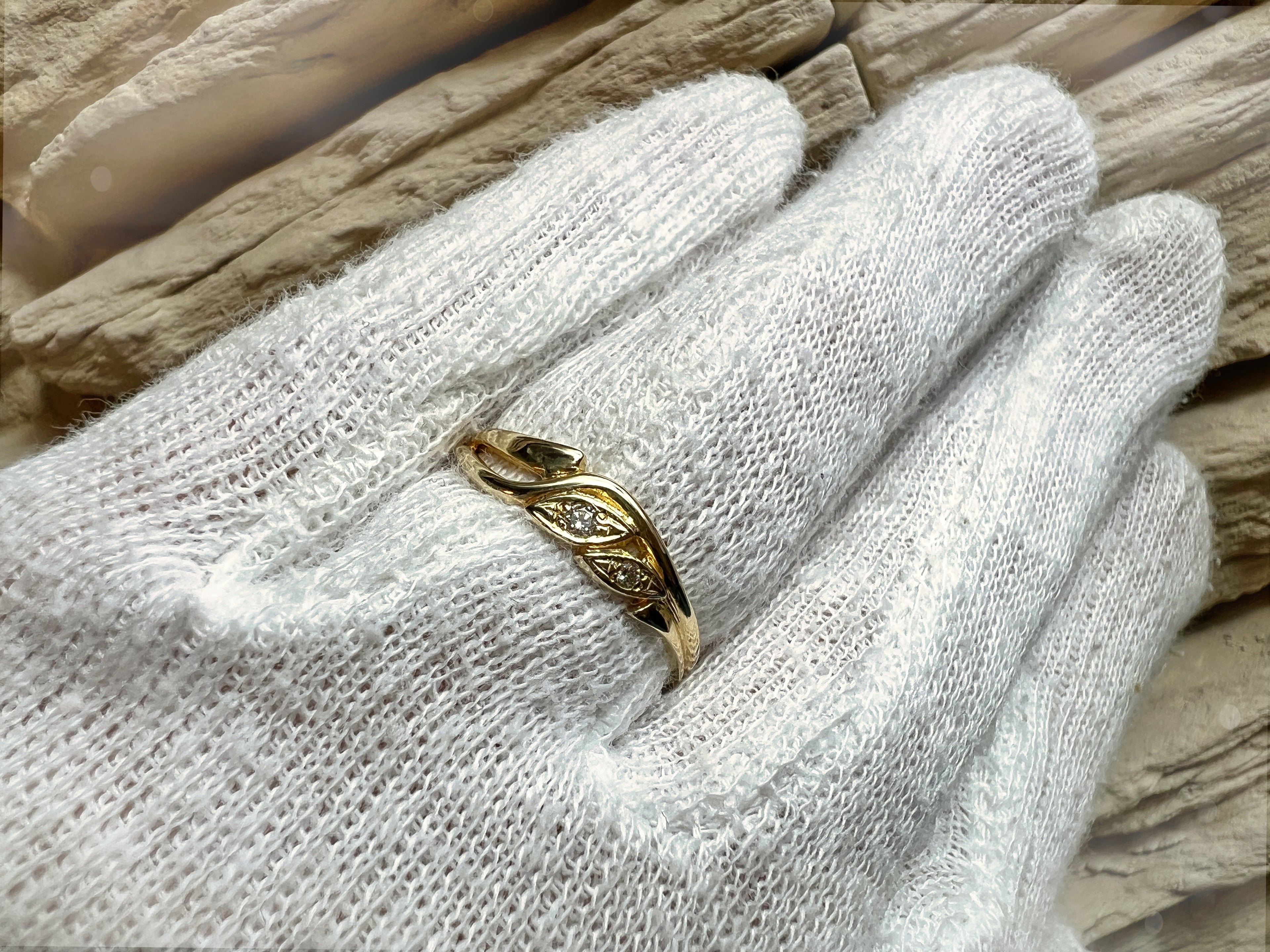 Luxus Diamondring / Verlobungsring „Nature-Soul“  – 585er Gold - Nr. 59 (19)