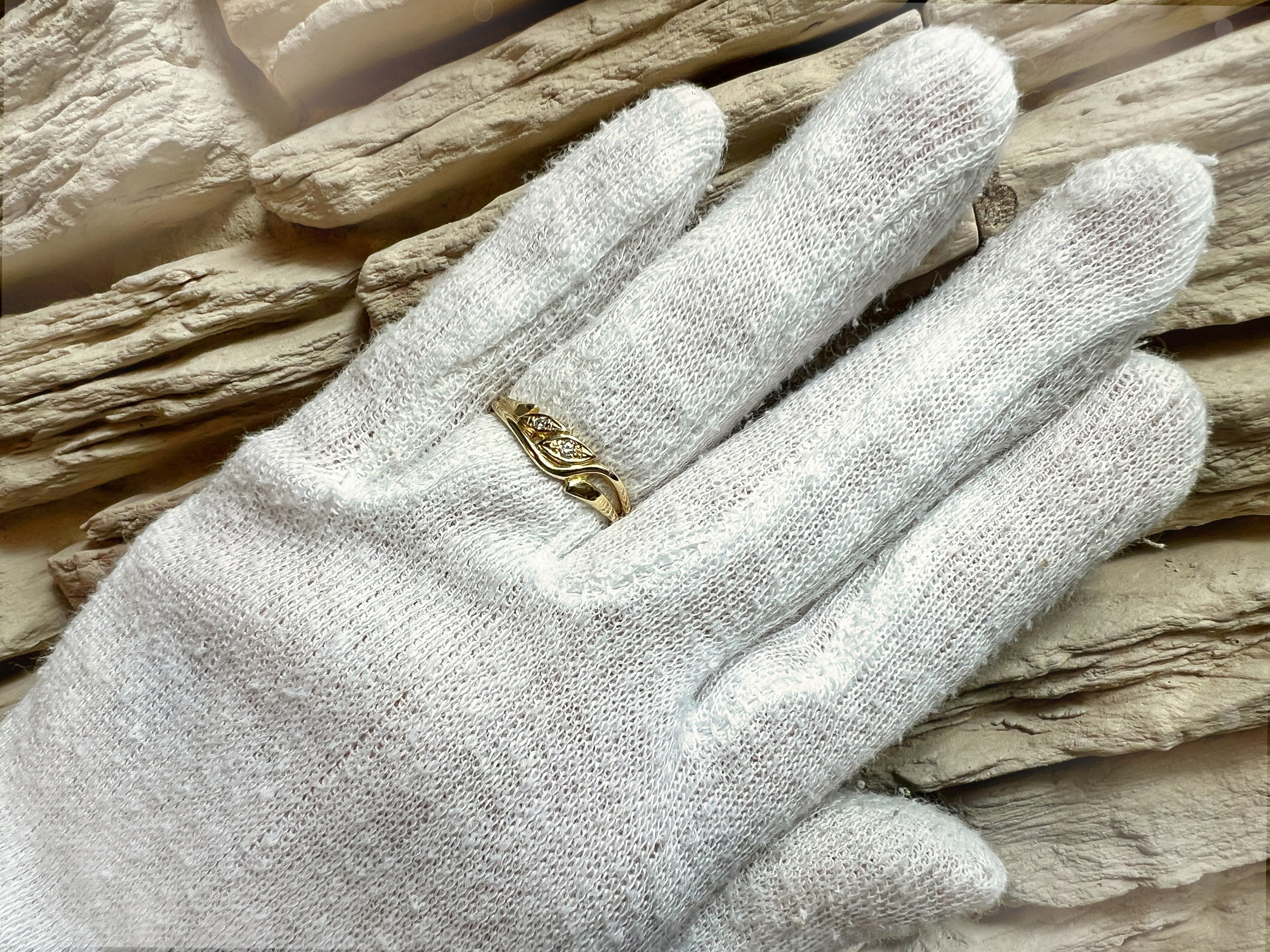 Luxus Diamondring / Verlobungsring „Nature-Soul“  – 585er Gold - Nr. 59 (19)