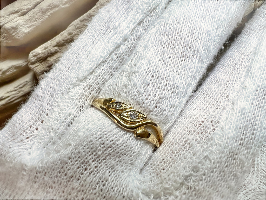 Luxus Diamondring / Verlobungsring „Nature-Soul“  – 585er Gold - Nr. 59 (19)