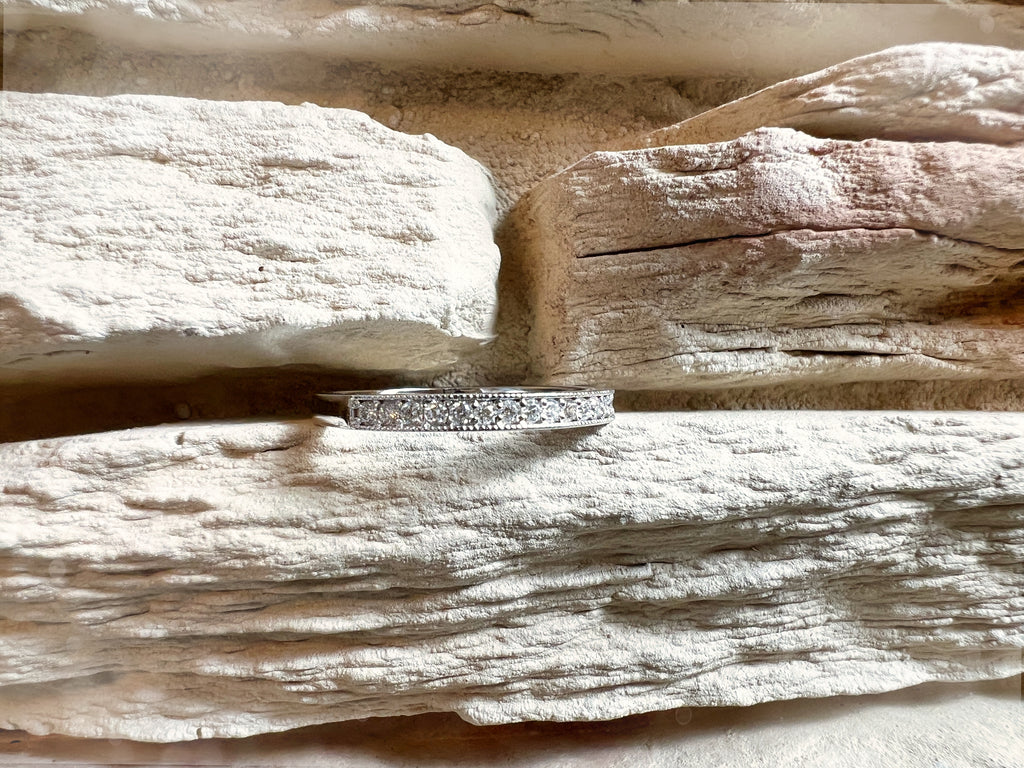 Luxus Diamantenring / Verlobungsring „Memoire“  – 585er Weißgold - Nr. 58 (18)