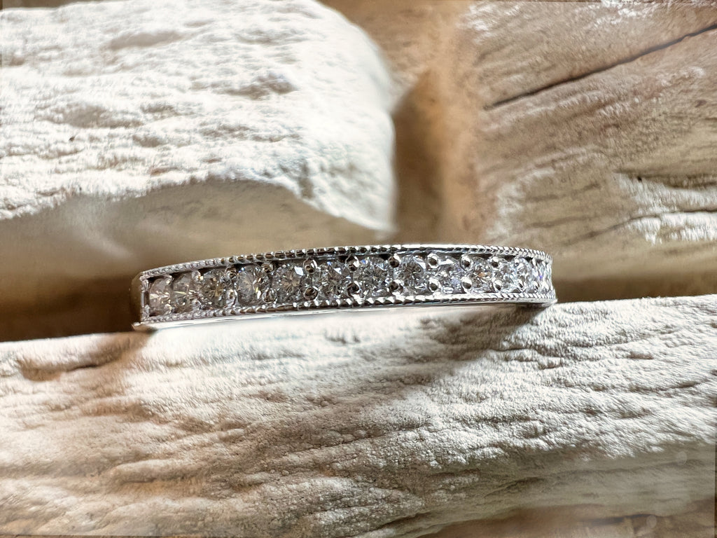 Luxus Diamantenring / Verlobungsring „Memoire“  – 585er Weißgold - Nr. 58 (18)