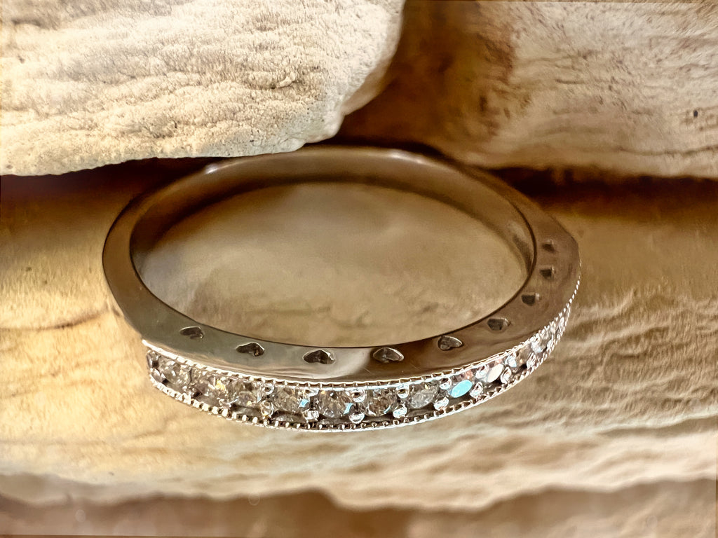 Luxus Diamantenring / Verlobungsring „Memoire“  – 585er Weißgold - Nr. 58 (18)