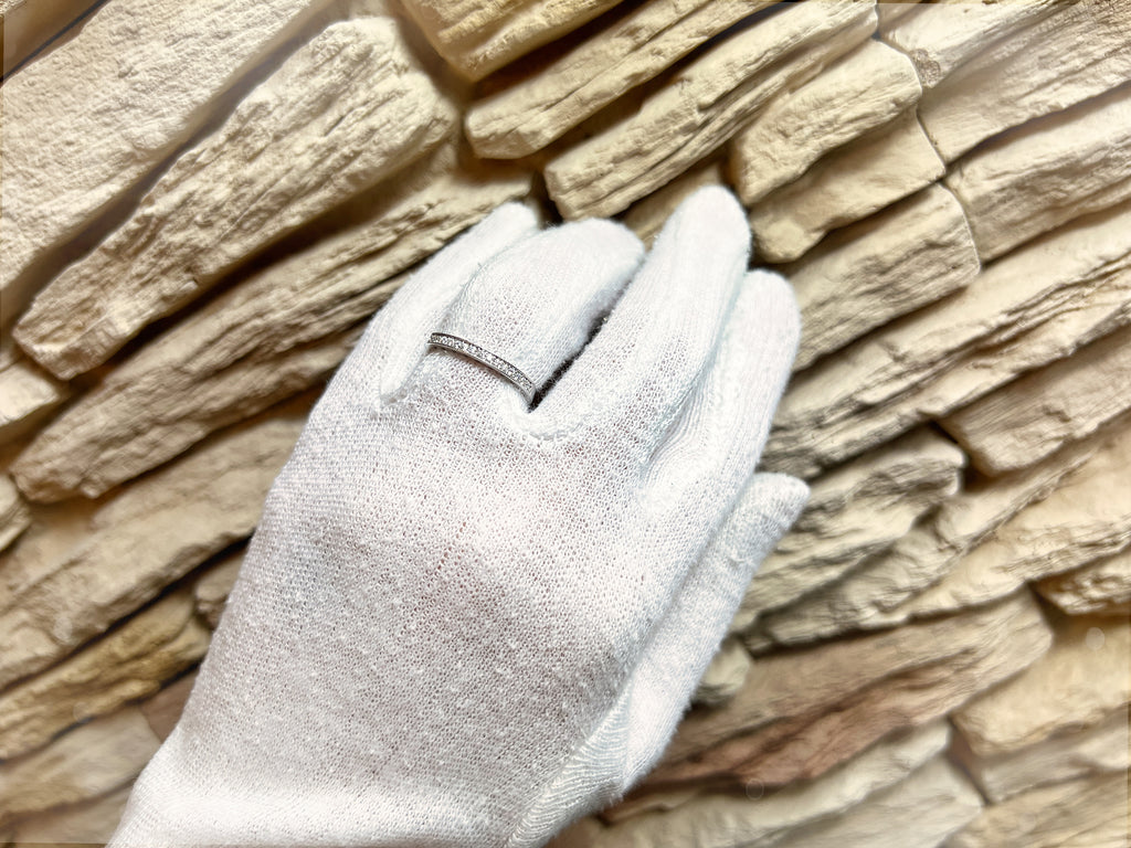 Luxus Diamantenring / Verlobungsring „Memoire“  – 585er Weißgold - Nr. 58 (18)