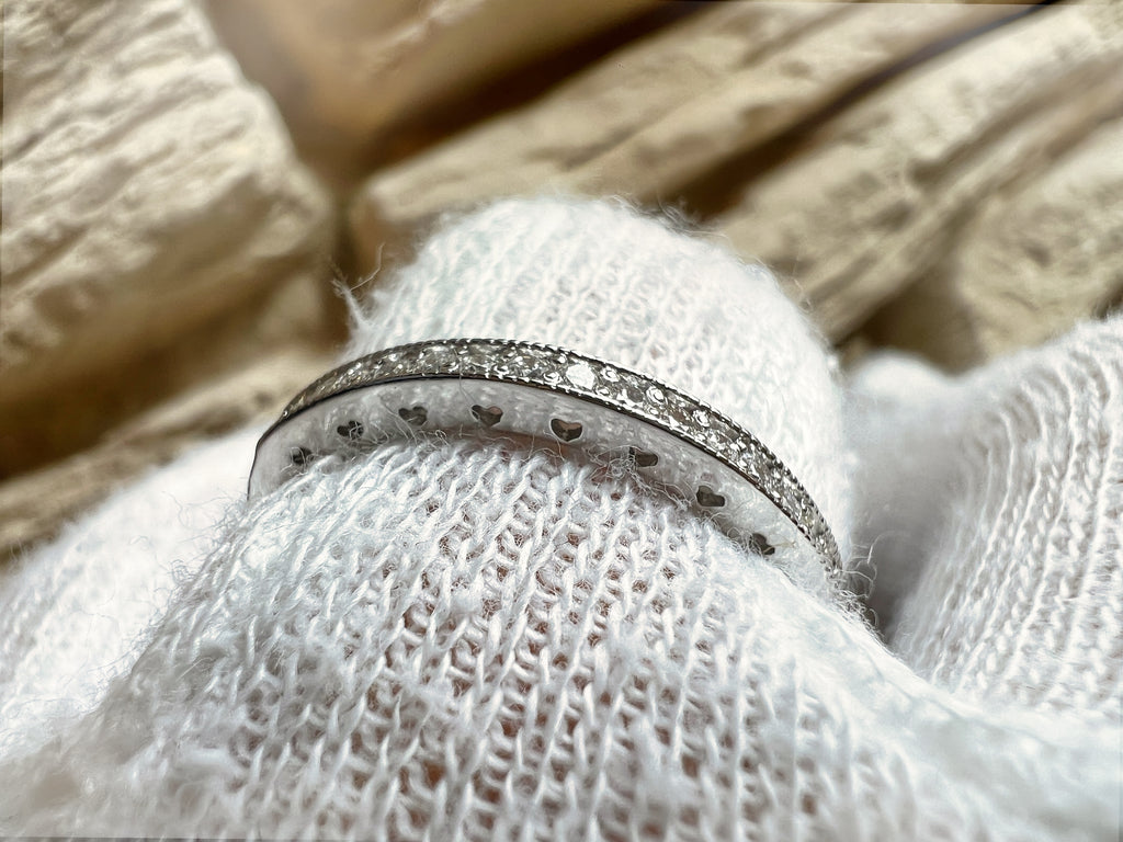 Luxus Diamantenring / Verlobungsring „Memoire“  – 585er Weißgold - Nr. 58 (18)