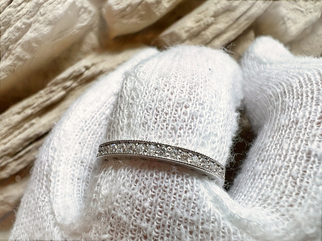 Luxus Diamantenring / Verlobungsring „Memoire“  – 585er Weißgold - Nr. 58 (18)
