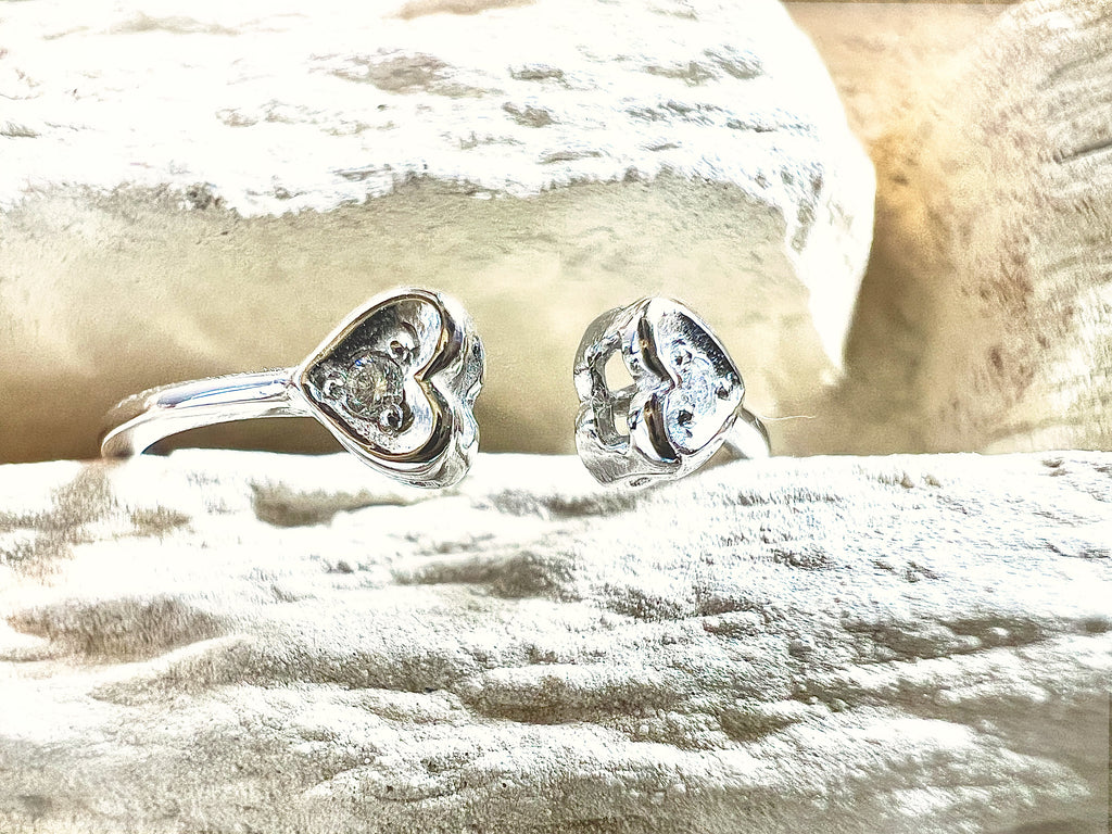 Luxus Diamantenring / Verlobungsring „LOVE“  – 585er Weißgold - Nr. 55-59 (15-19)