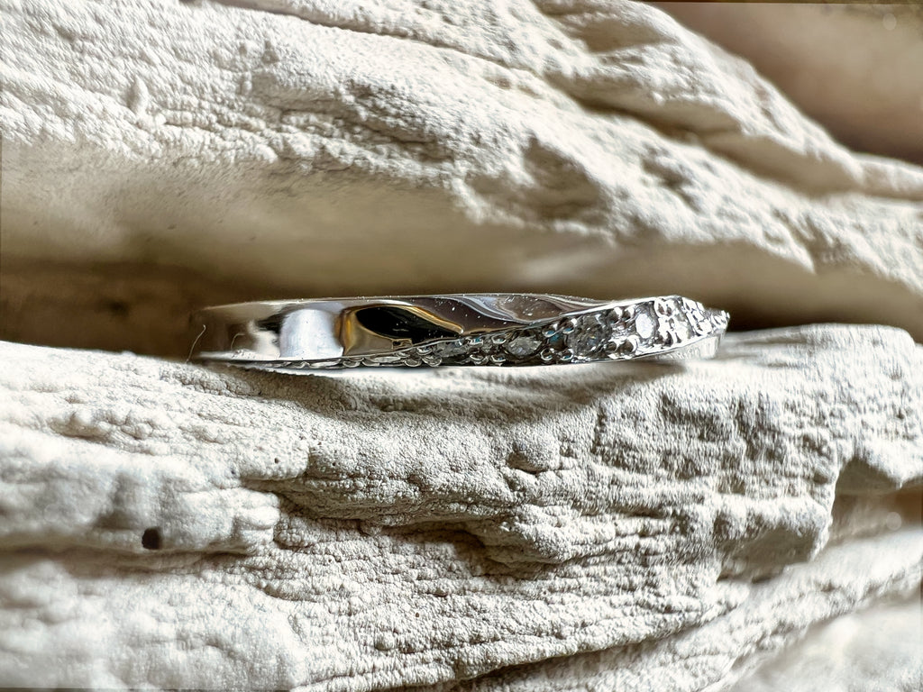 Luxus Diamantenring / Verlobungsring „Möbiusband“  – 585er Weißgold - Nr. 50 (10)