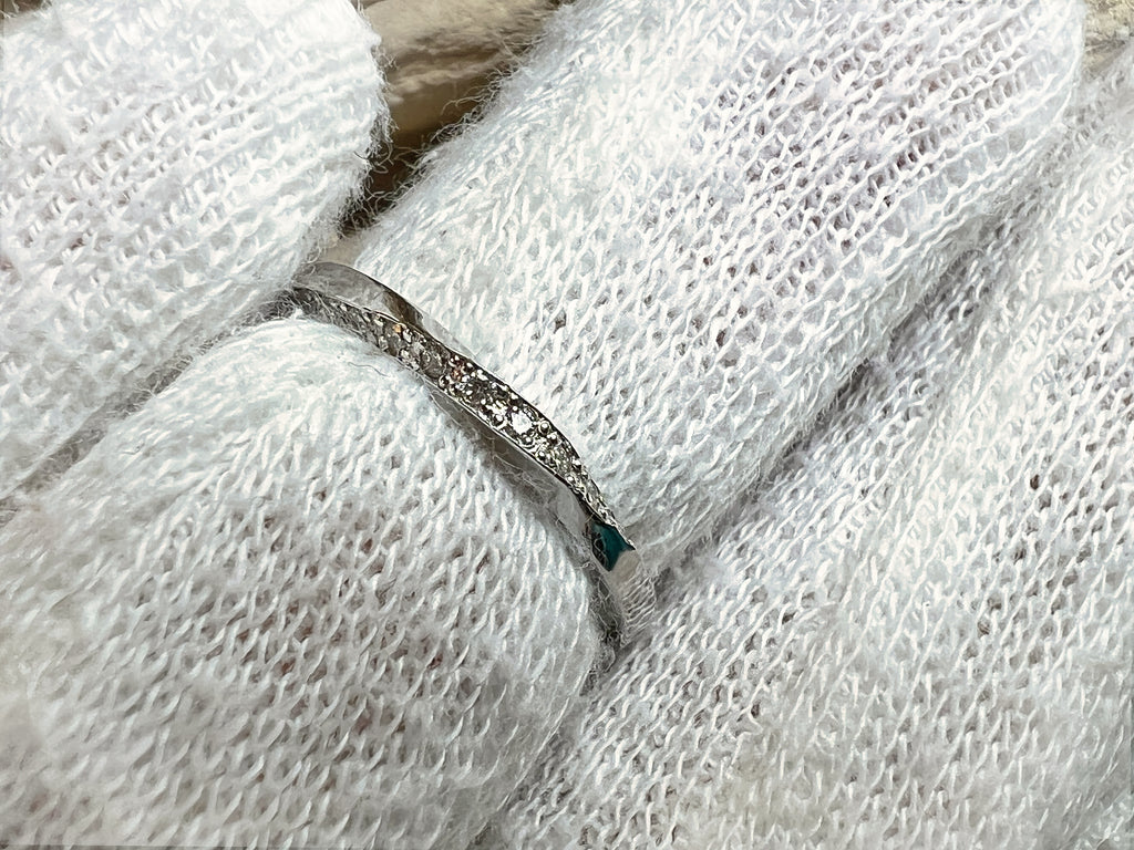 Luxus Diamantenring / Verlobungsring „Möbiusband“  – 585er Weißgold - Nr. 50 (10)