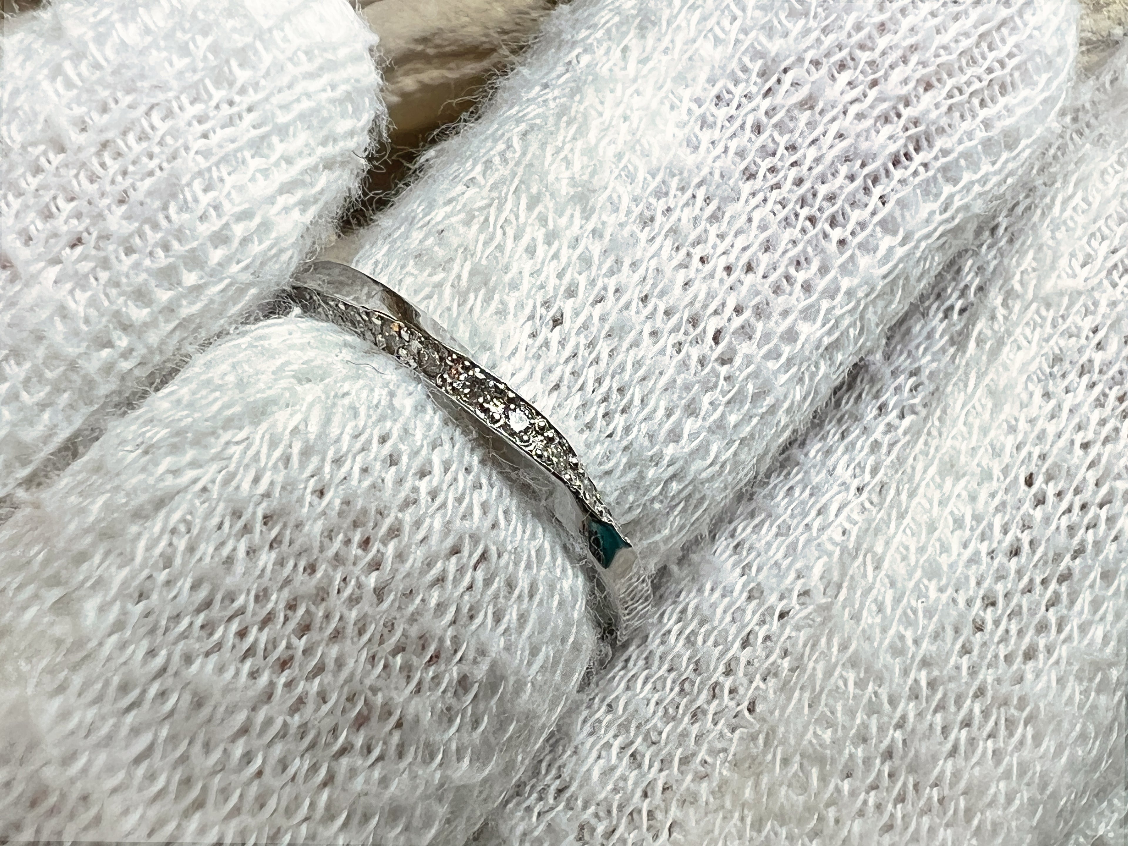 Luxus Diamantenring / Verlobungsring „Möbiusband“  – 585er Weißgold - Nr. 50 (10)