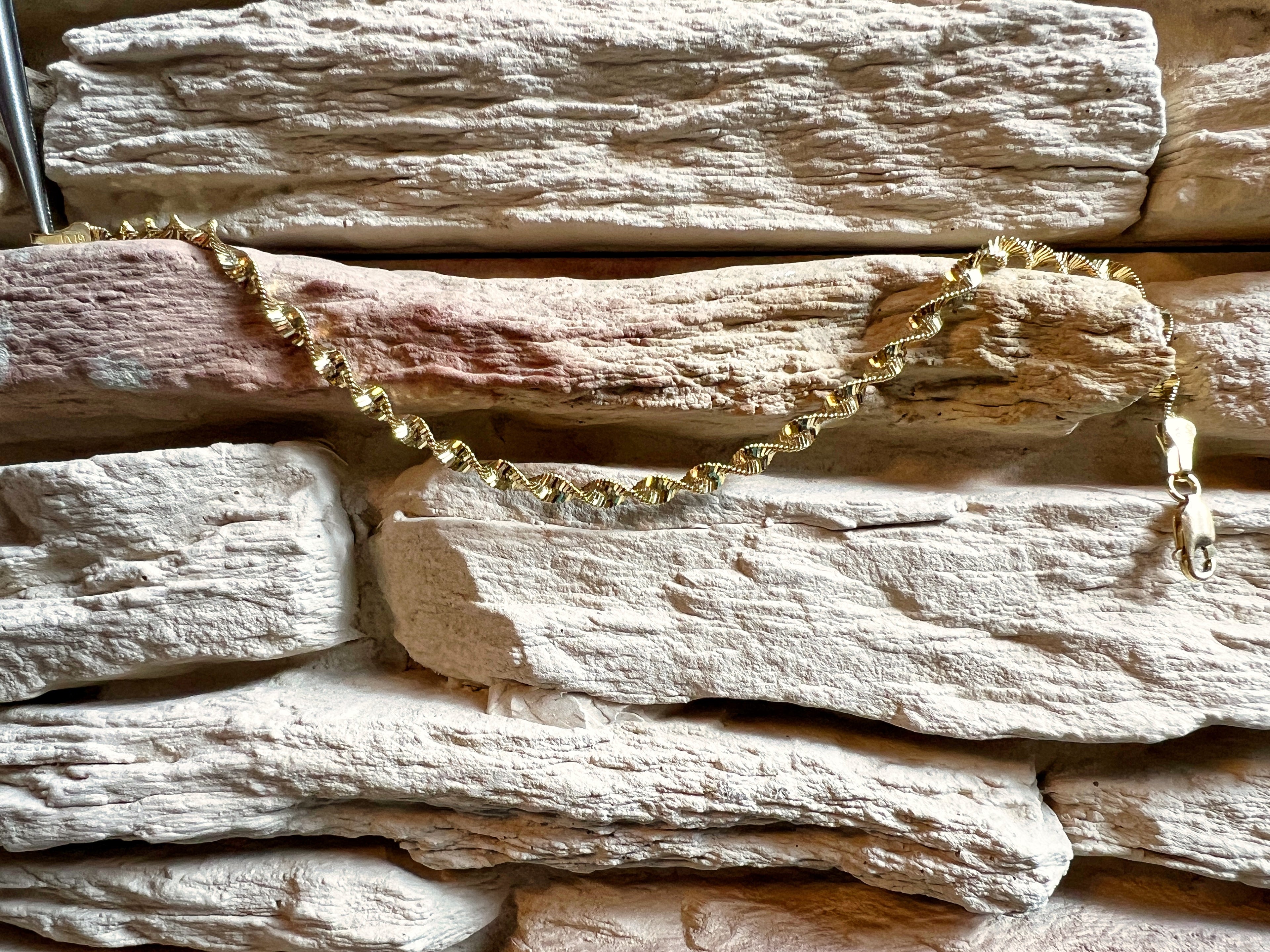 Hübsches 585er Goldarmband - Länge: 20 cm – Unisex