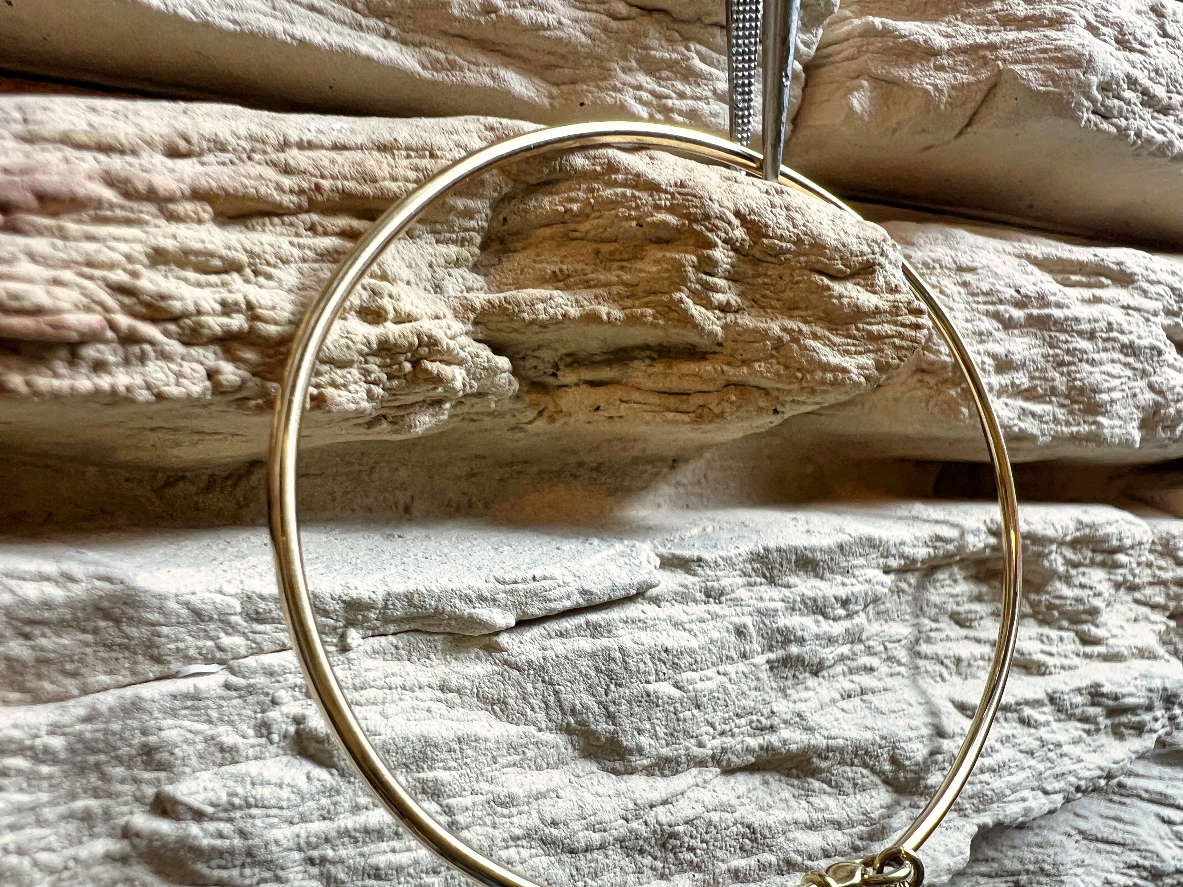 Armreif/Armspange aus 585er Gold - LOVE - 6x5 cm - UNIKAT