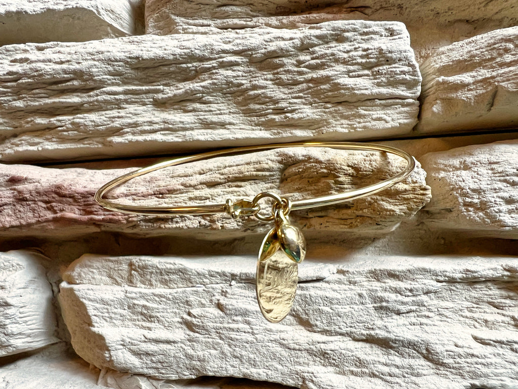 Armreif/Armspange aus 585er Gold - LOVE - 6x5 cm - UNIKAT