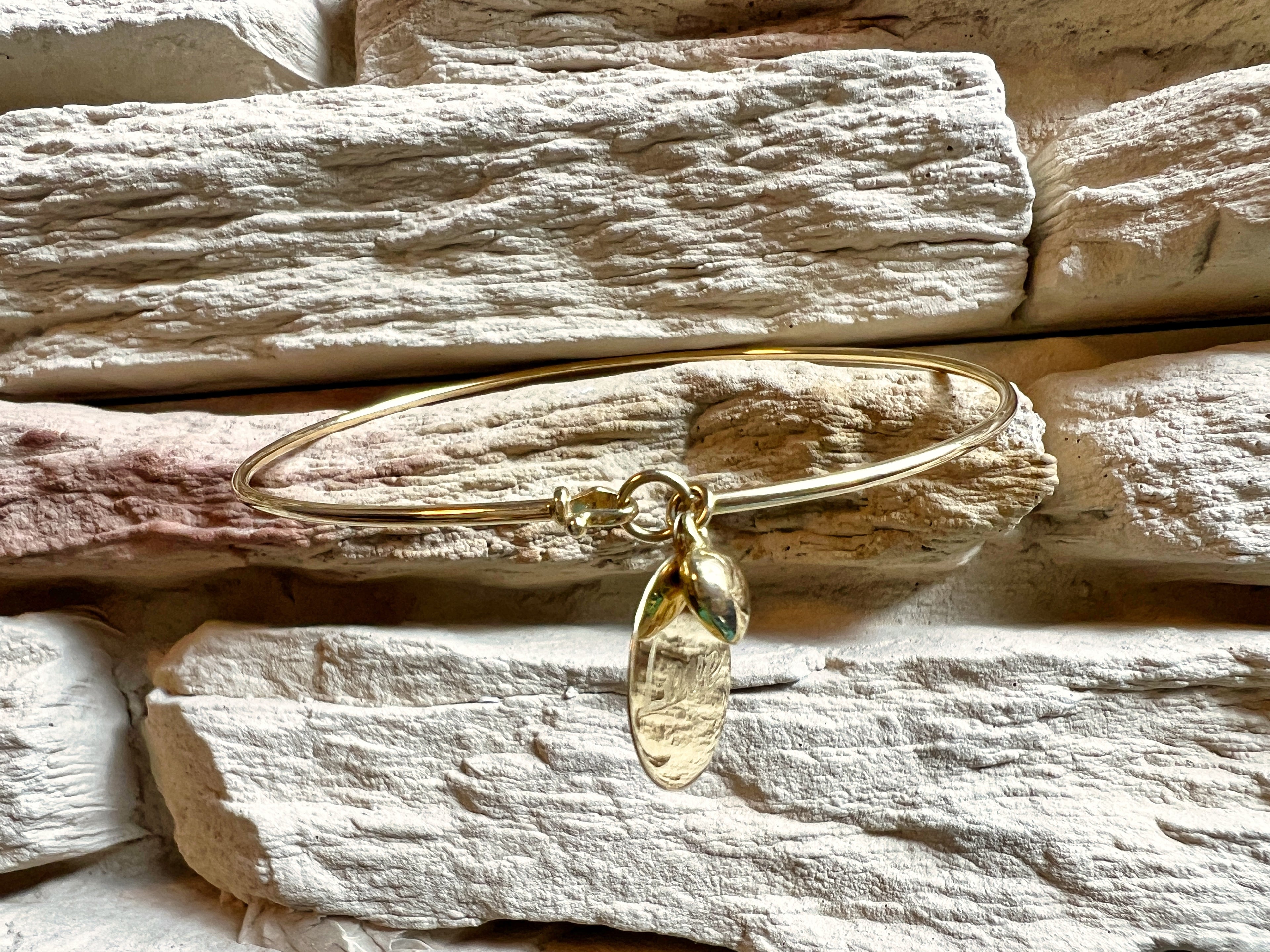 Armreif/Armspange aus 585er Gold - LOVE - 6x5 cm - UNIKAT