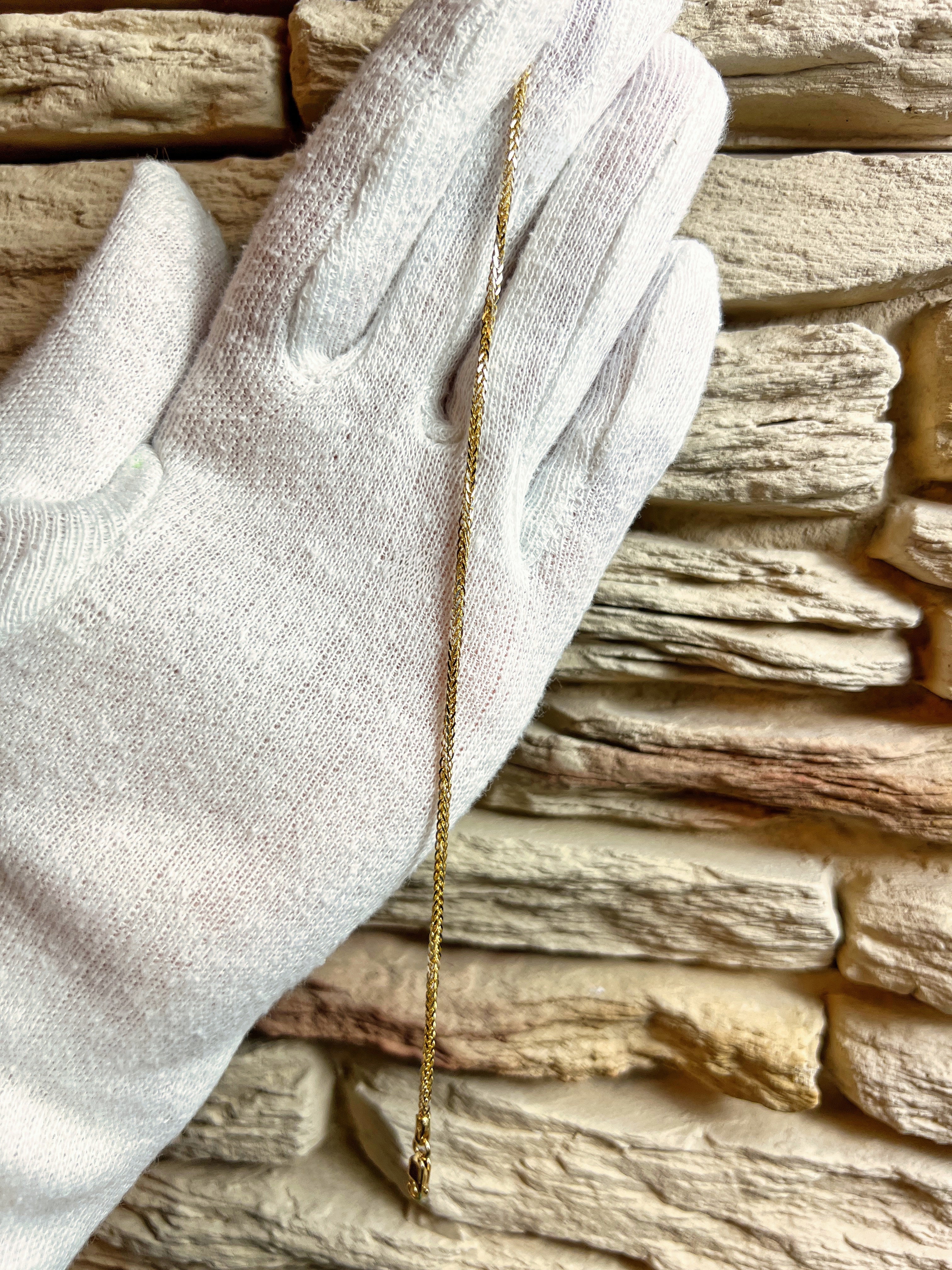 Unisex-Armband aus 585er Gold - Venezianerstil - glänzend - 18,0 cm