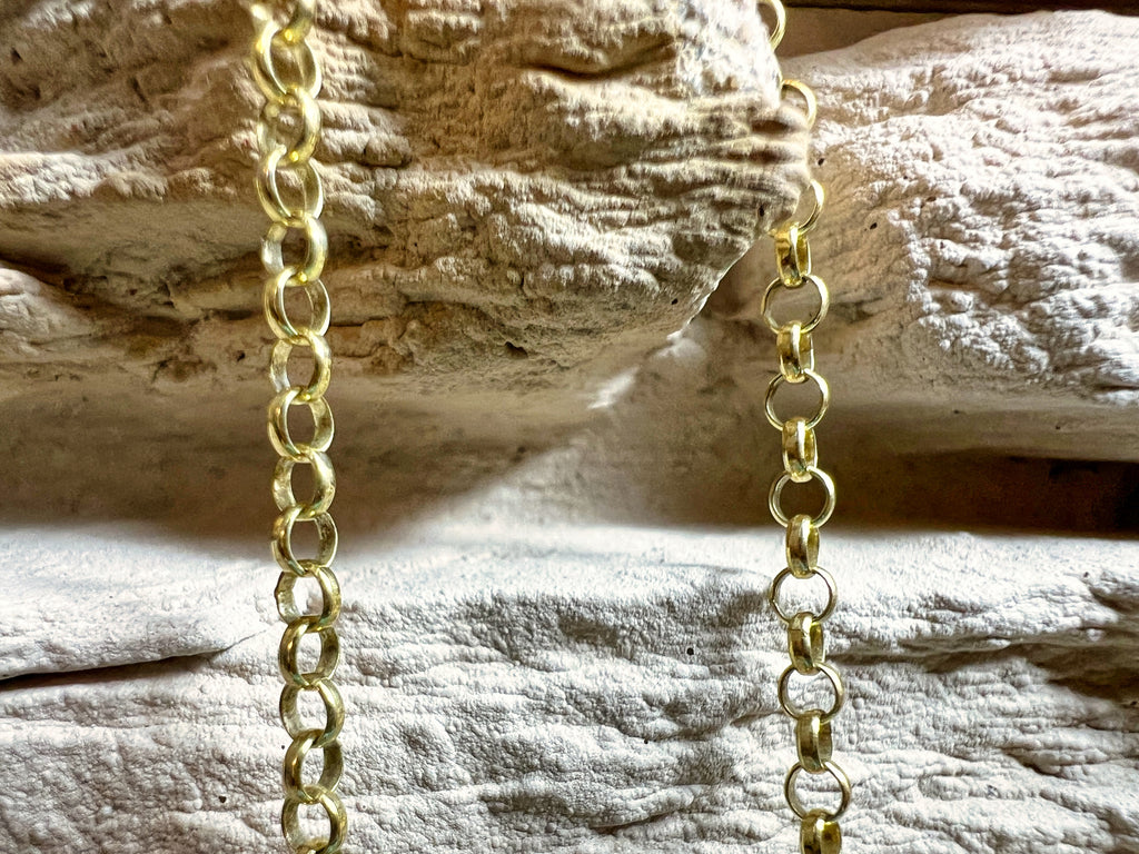 Feines Goldarmband aus 333er Gold - Damen/Kinder - Erbskette mit Delfin - 14 cm