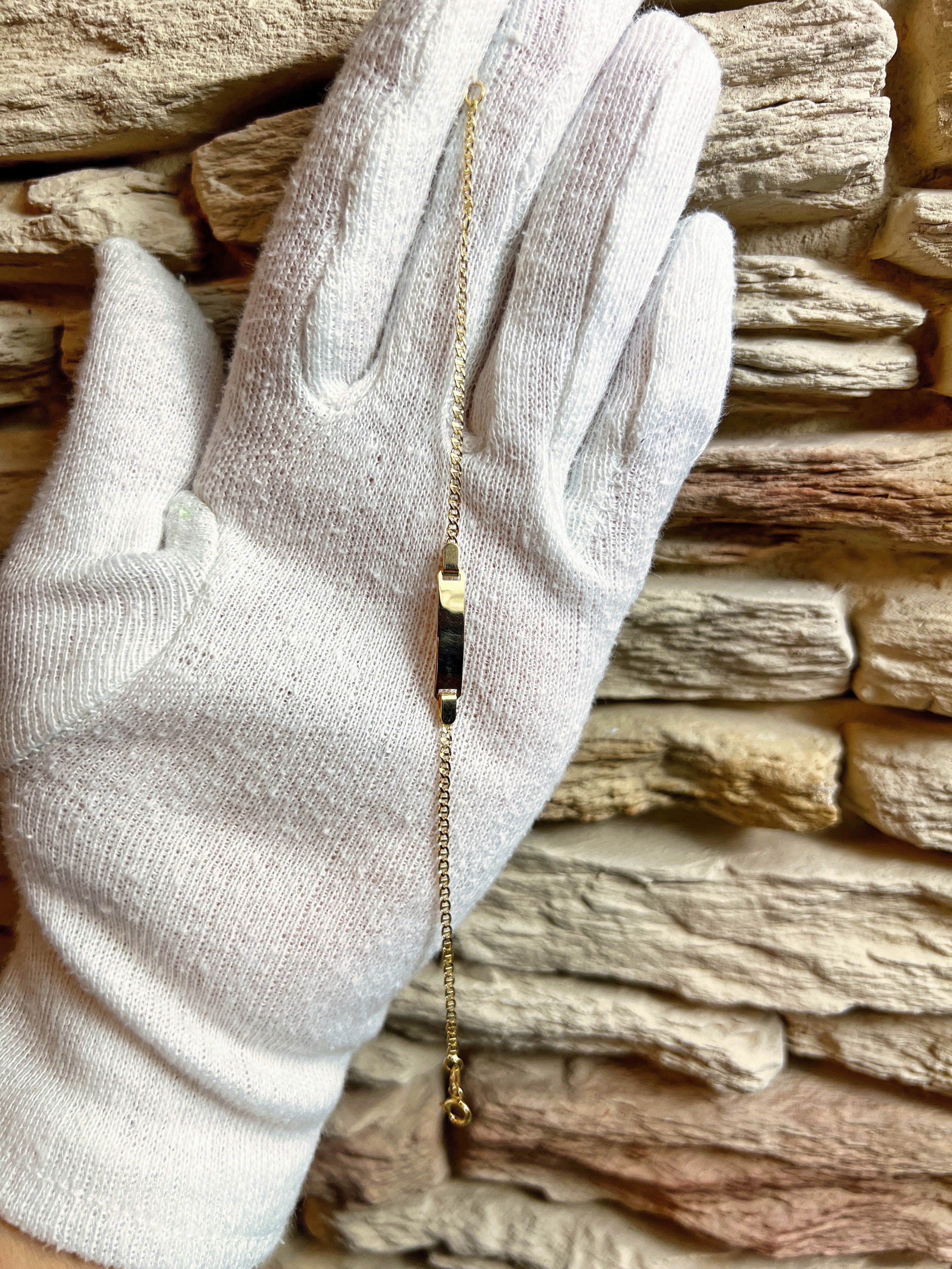 ID-Armband Baby 585er Gold - Klassik - 14 + 16 cm - personalisierbar