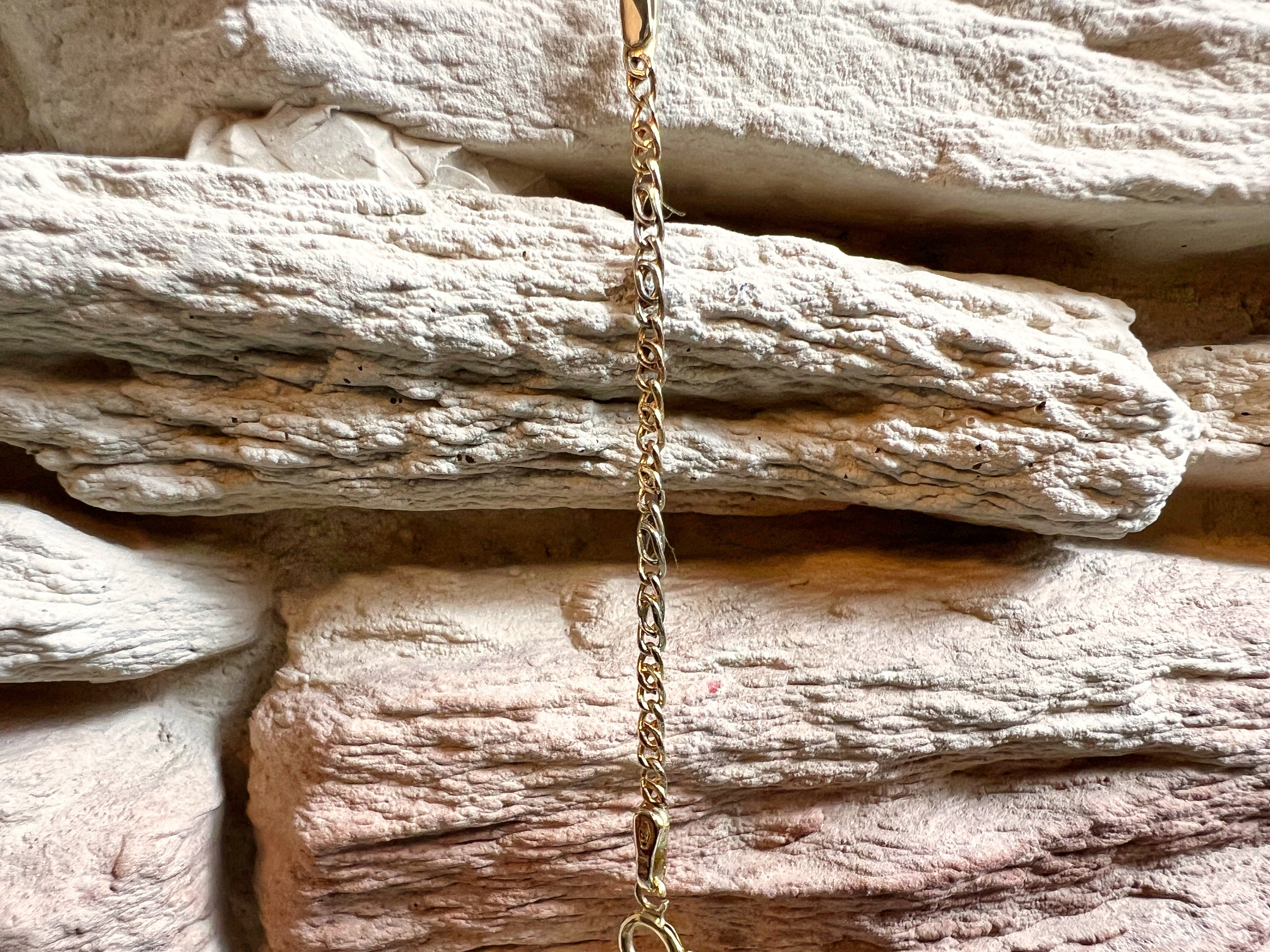 ID-Armband Baby 585er Gold - Bicolor - 11,5 + 14,5 cm - personalisierbar