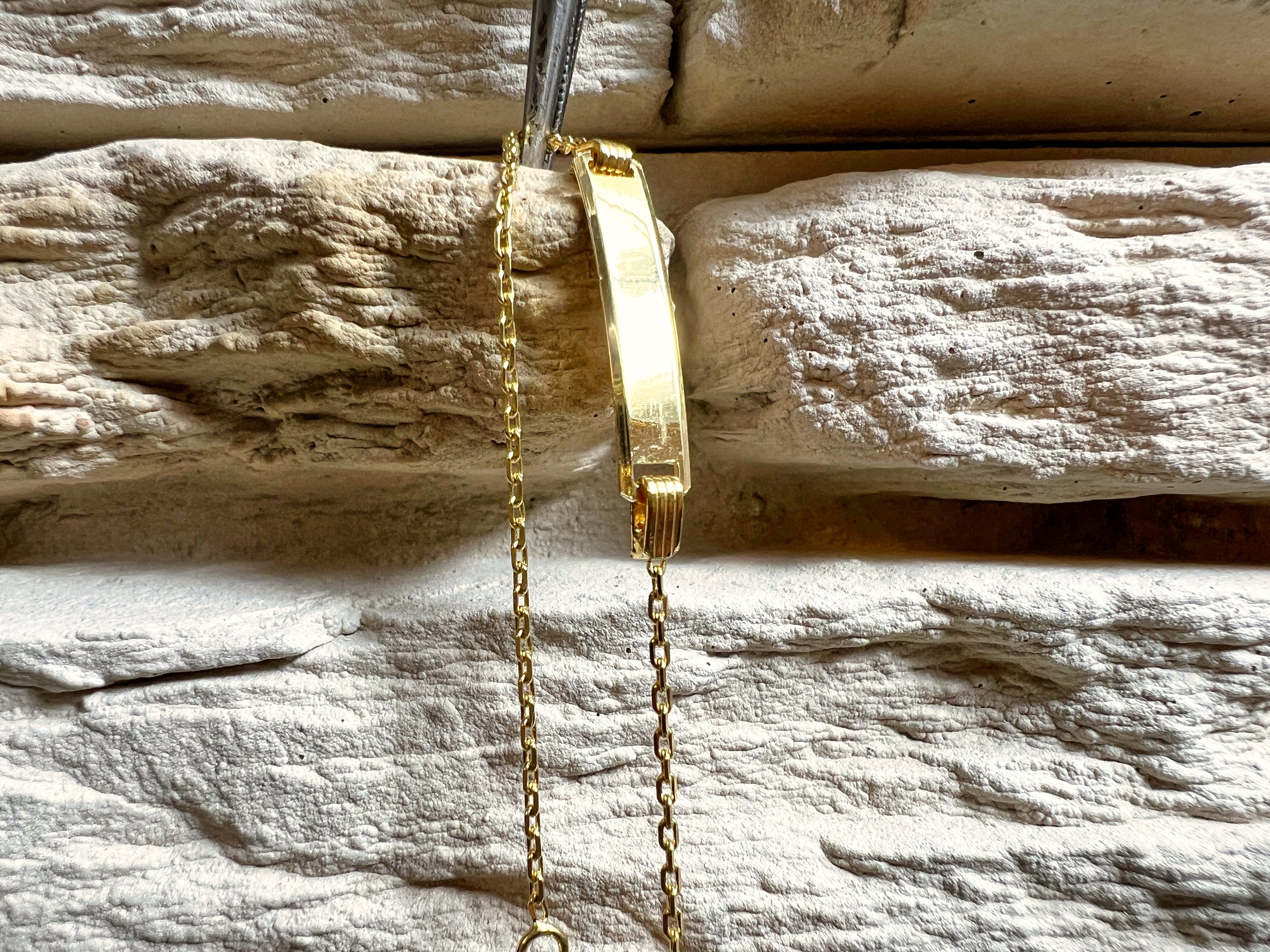 ID-Armband Baby 585er Gold - Marienkäfer - 14 + 16 cm - personalisierbar