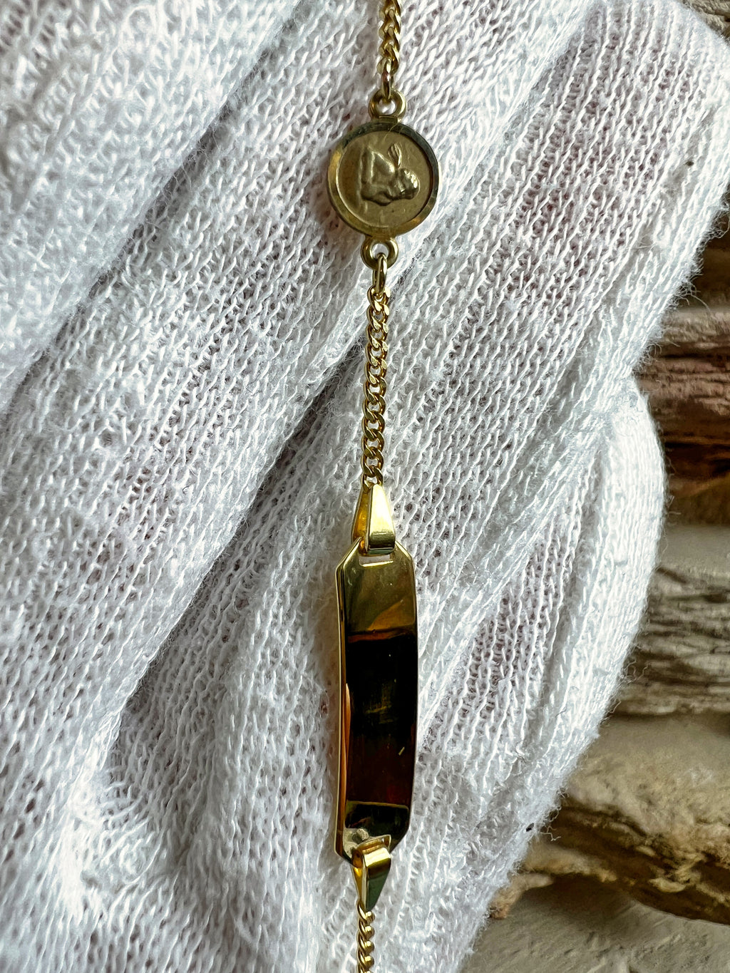 ID-Armband Baby 333er Gold - Schutzengel - 12 cm + 14 cm - personalisierbar