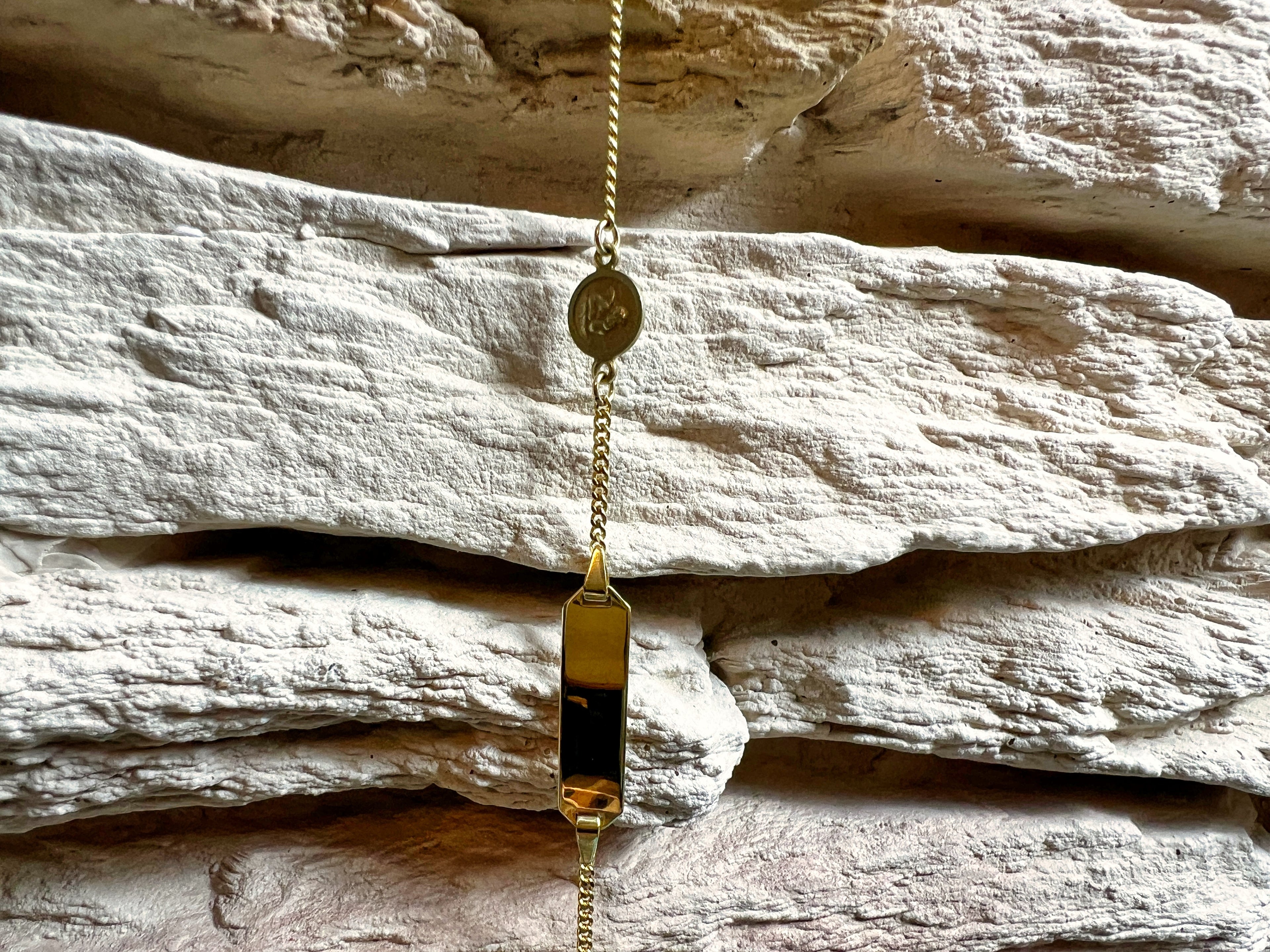 ID-Armband Baby 333er Gold - Schutzengel - 12 cm + 14 cm - personalisierbar