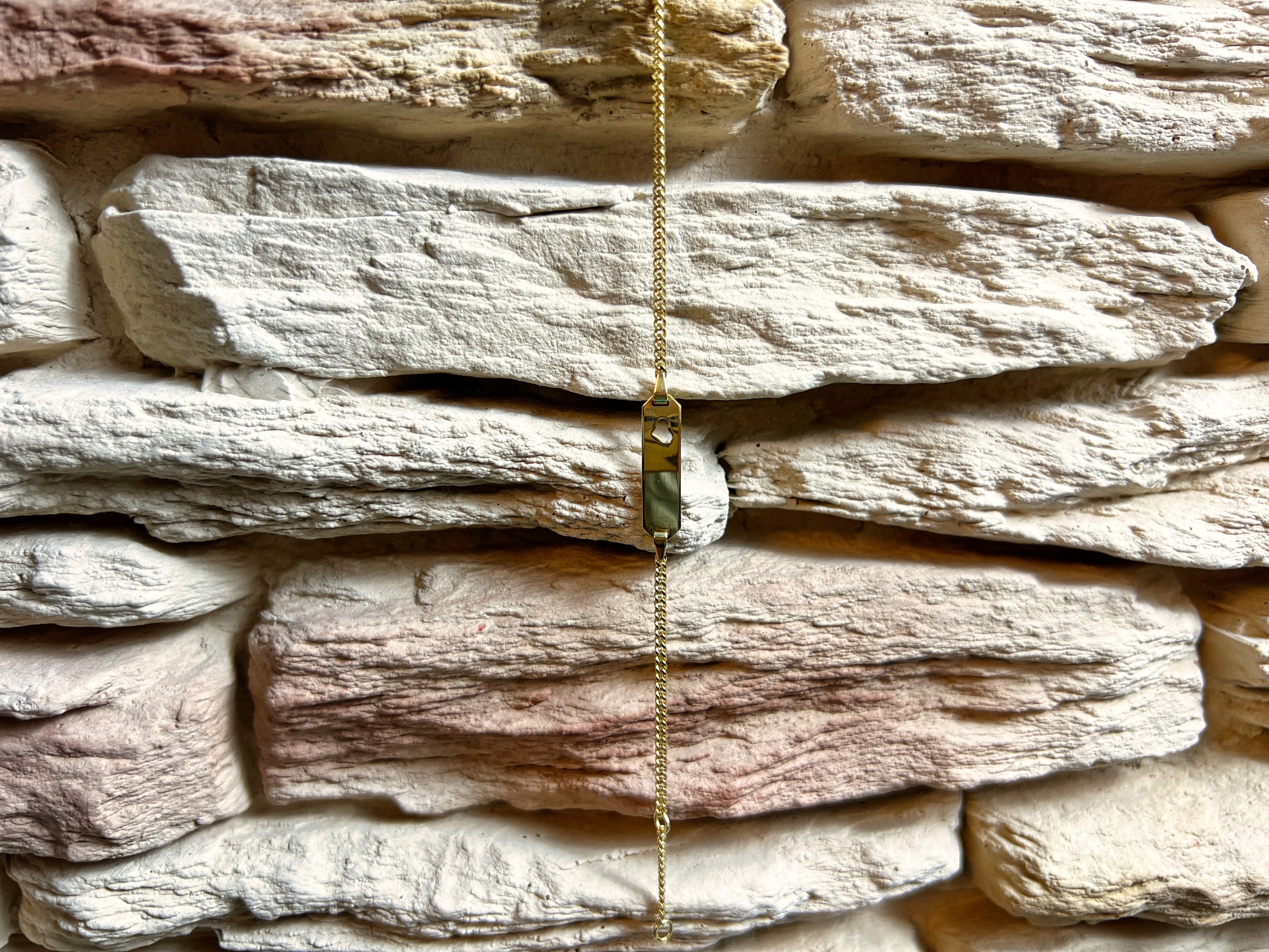 ID-Armband Baby 333er Gold - LOVE - 12cm + 14 cm - personalisierbar