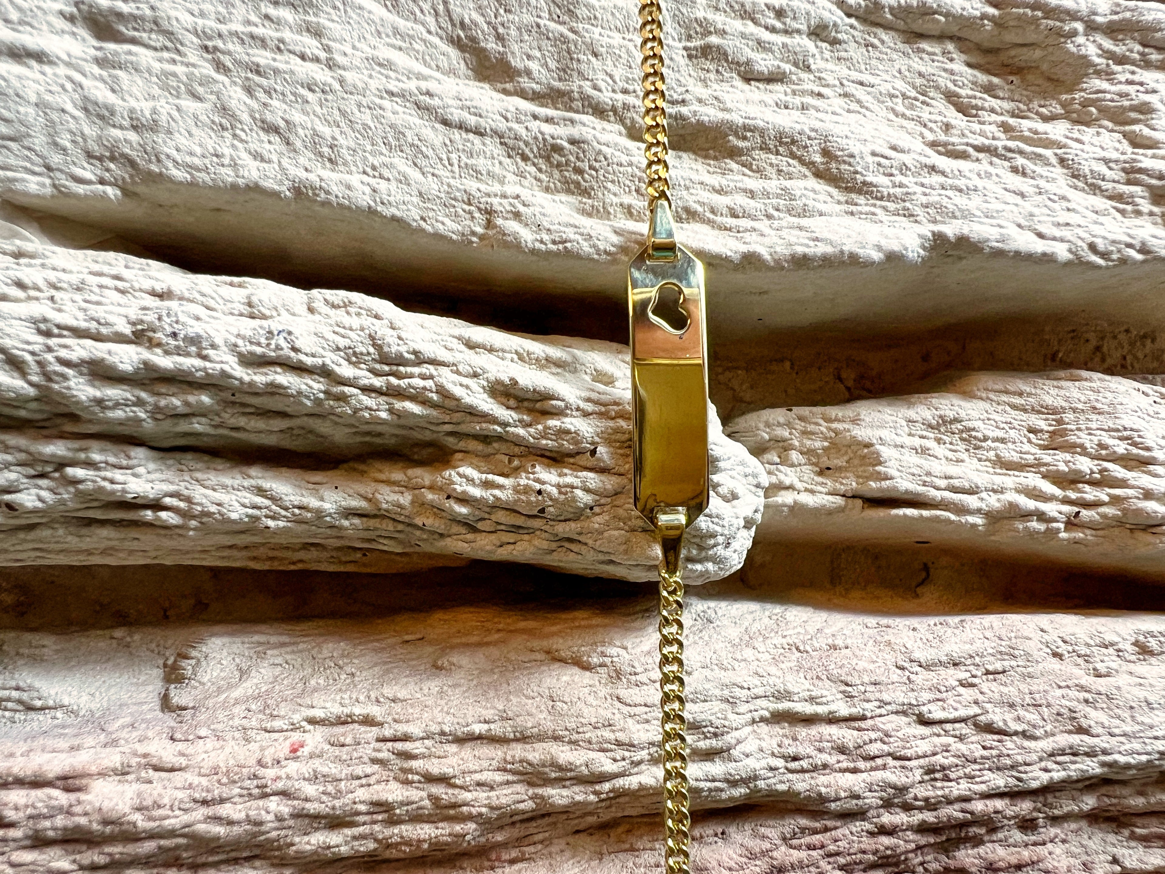 ID-Armband Baby 333er Gold - LOVE - 12cm + 14 cm - personalisierbar