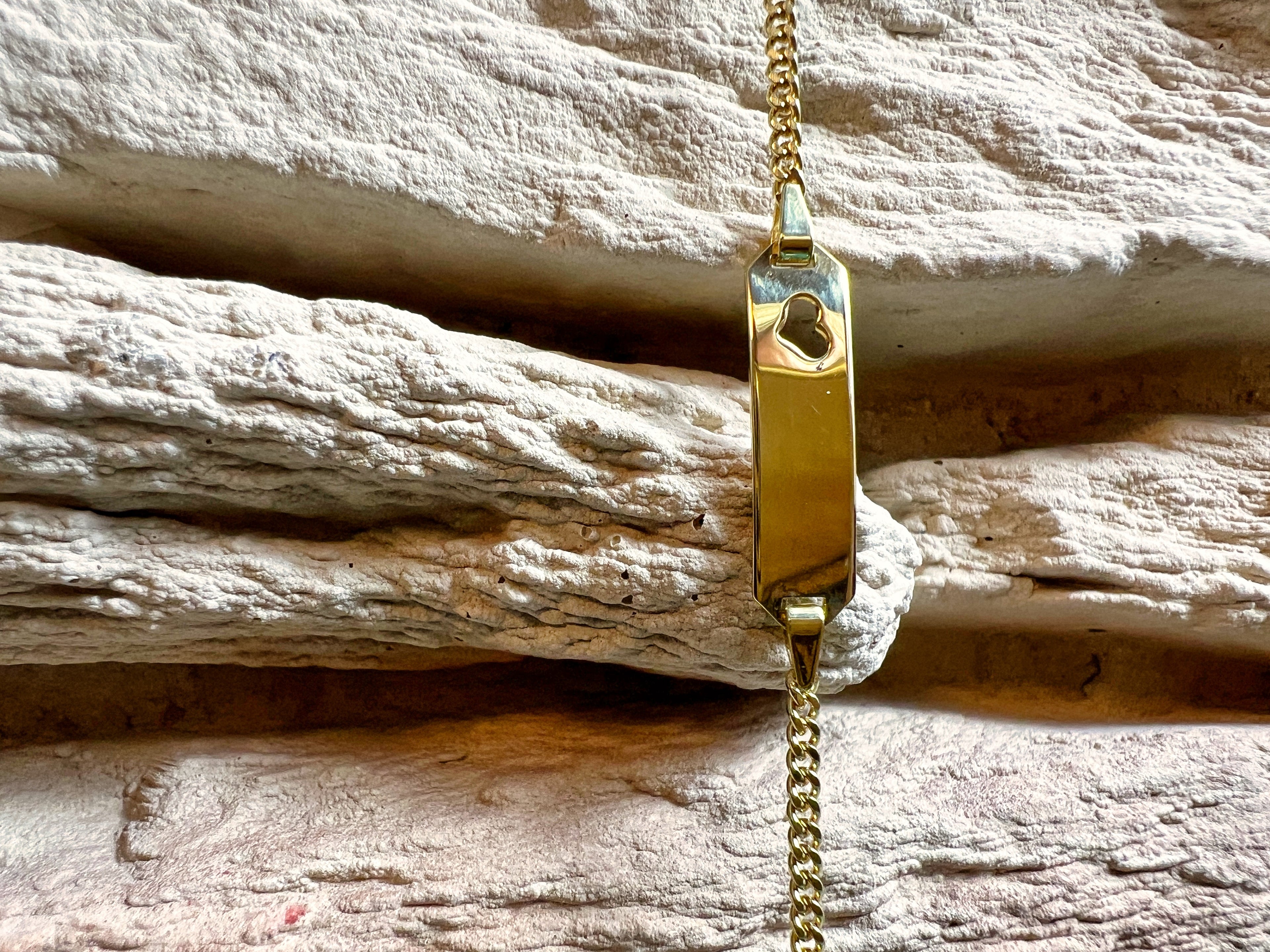 ID-Armband Baby 333er Gold - LOVE - 12cm + 14 cm - personalisierbar