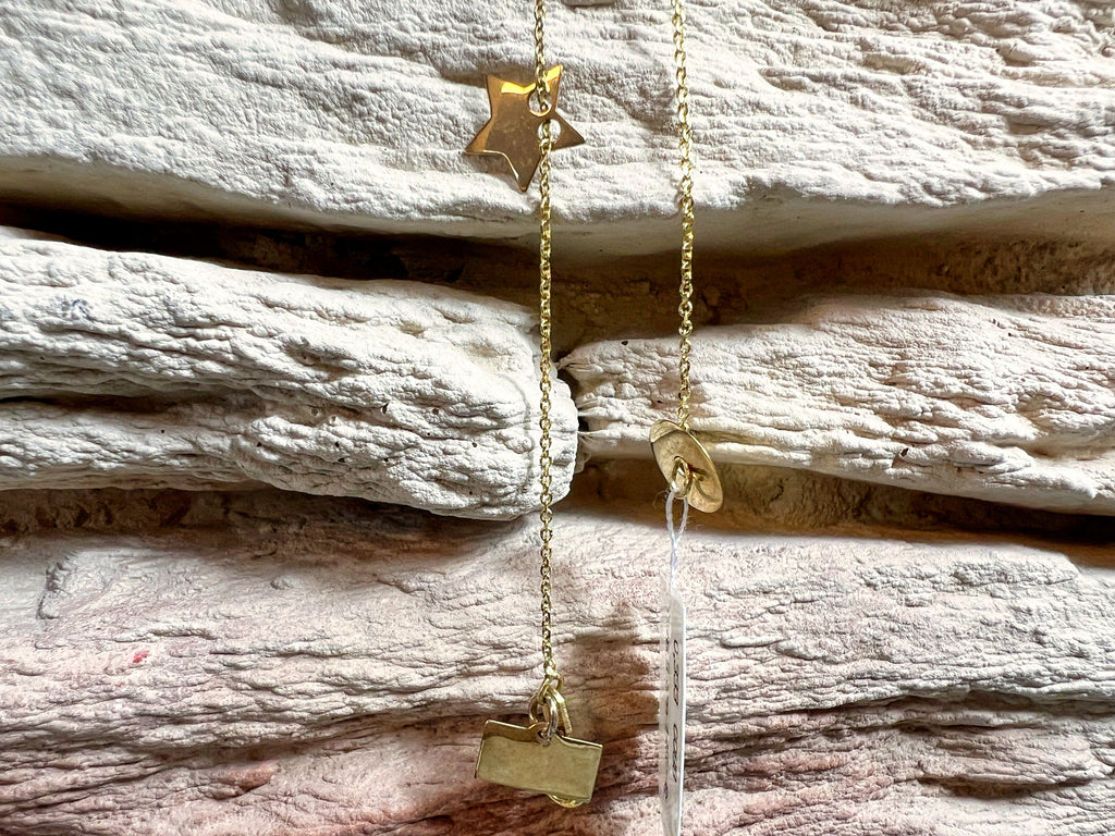 Feines Goldarmband aus 333er Gold - Anhänger Stern - 18,5 cm