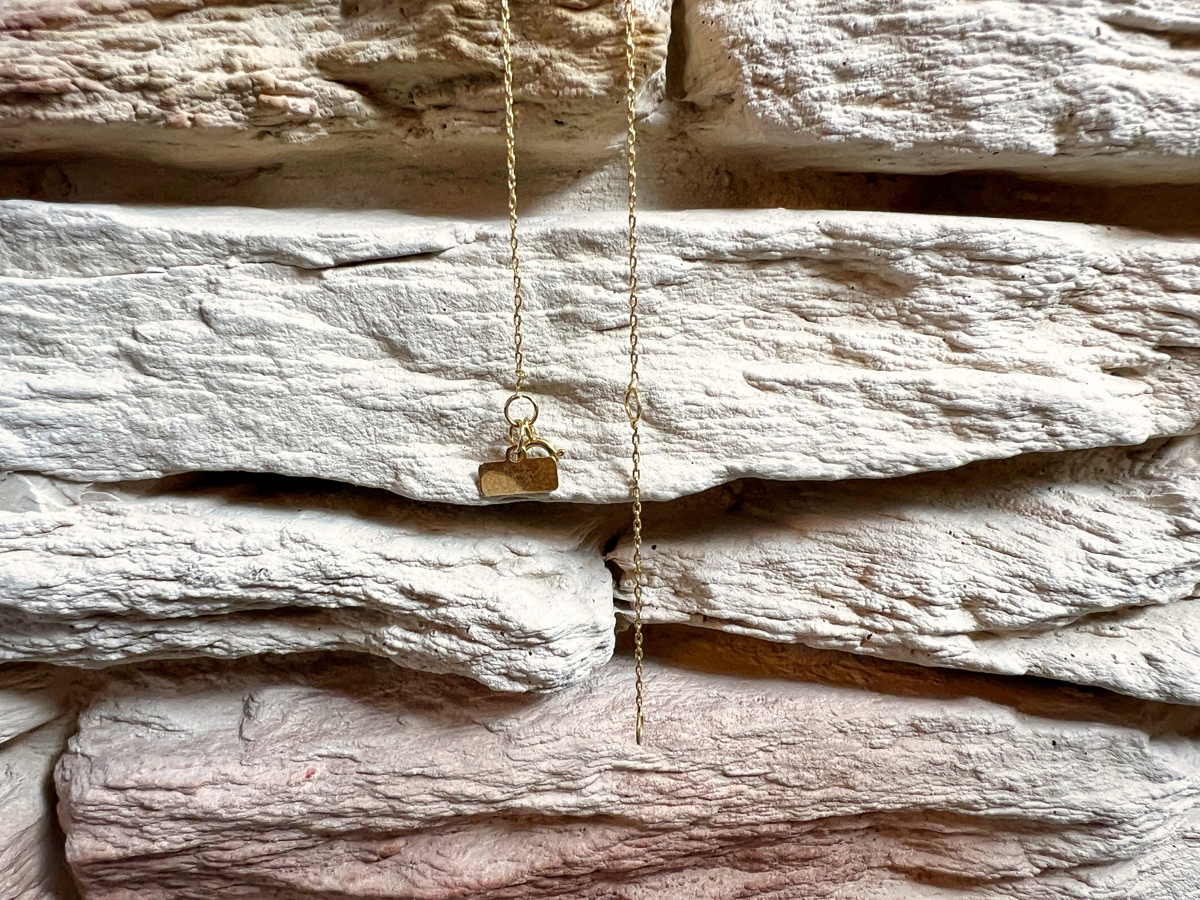 Feines Goldarmband aus 333er Gold - GLAUBE - 17+20 cm